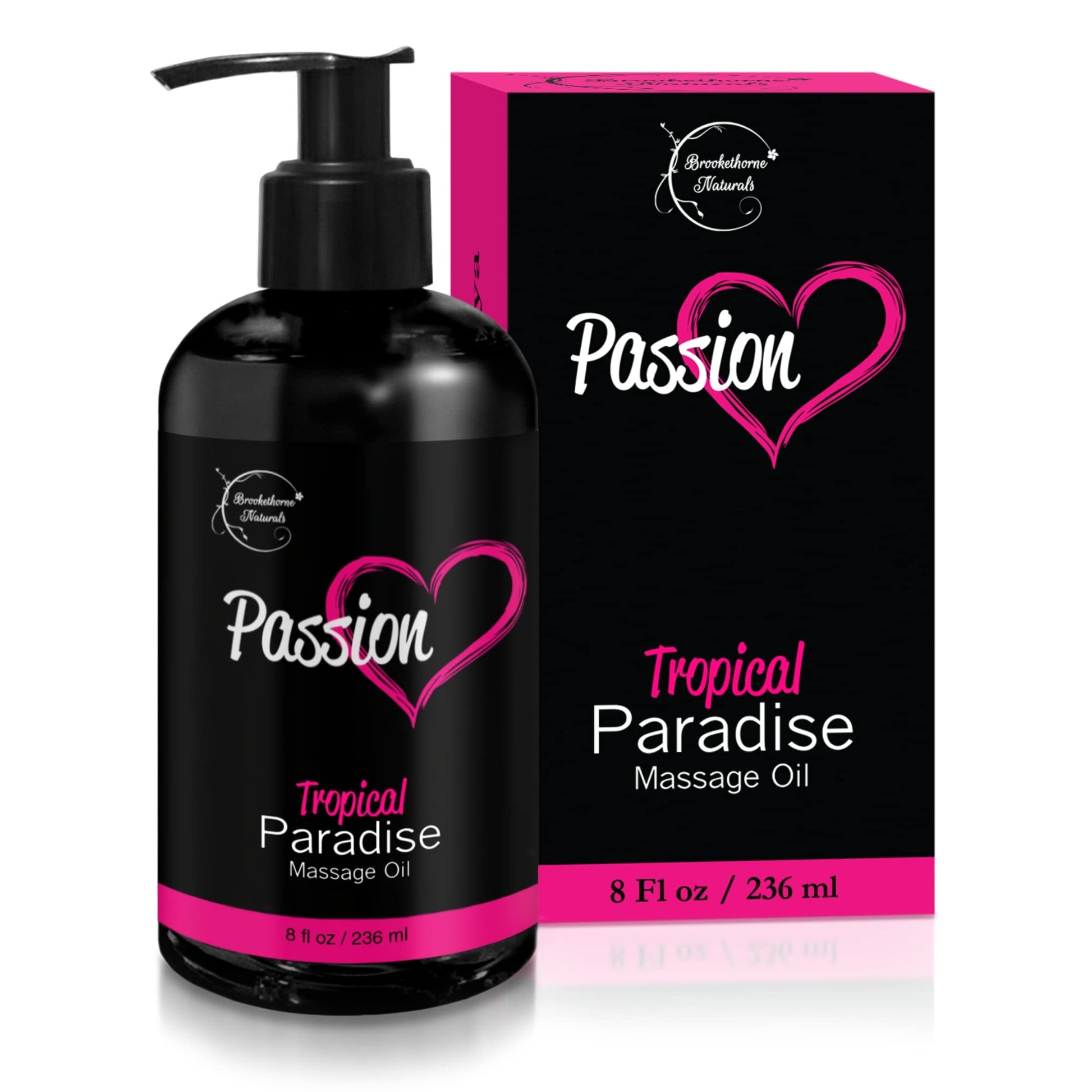 Passion Sensual Massage Oil for Date Night | 100% Natural Body Oil for Couples with Jojoba & Almond | Aromatherapy & Relaxing Massage Therapy | Valentines Day Gifts for Her | Tropical Paradise Scent - Vixen | Nova Network