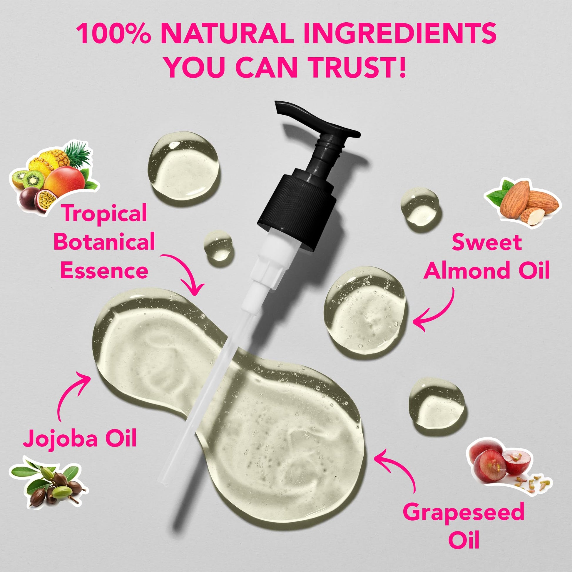 Passion Sensual Massage Oil for Date Night | 100% Natural Body Oil for Couples with Jojoba & Almond | Aromatherapy & Relaxing Massage Therapy | Valentines Day Gifts for Her | Tropical Paradise Scent - Vixen | Nova Network