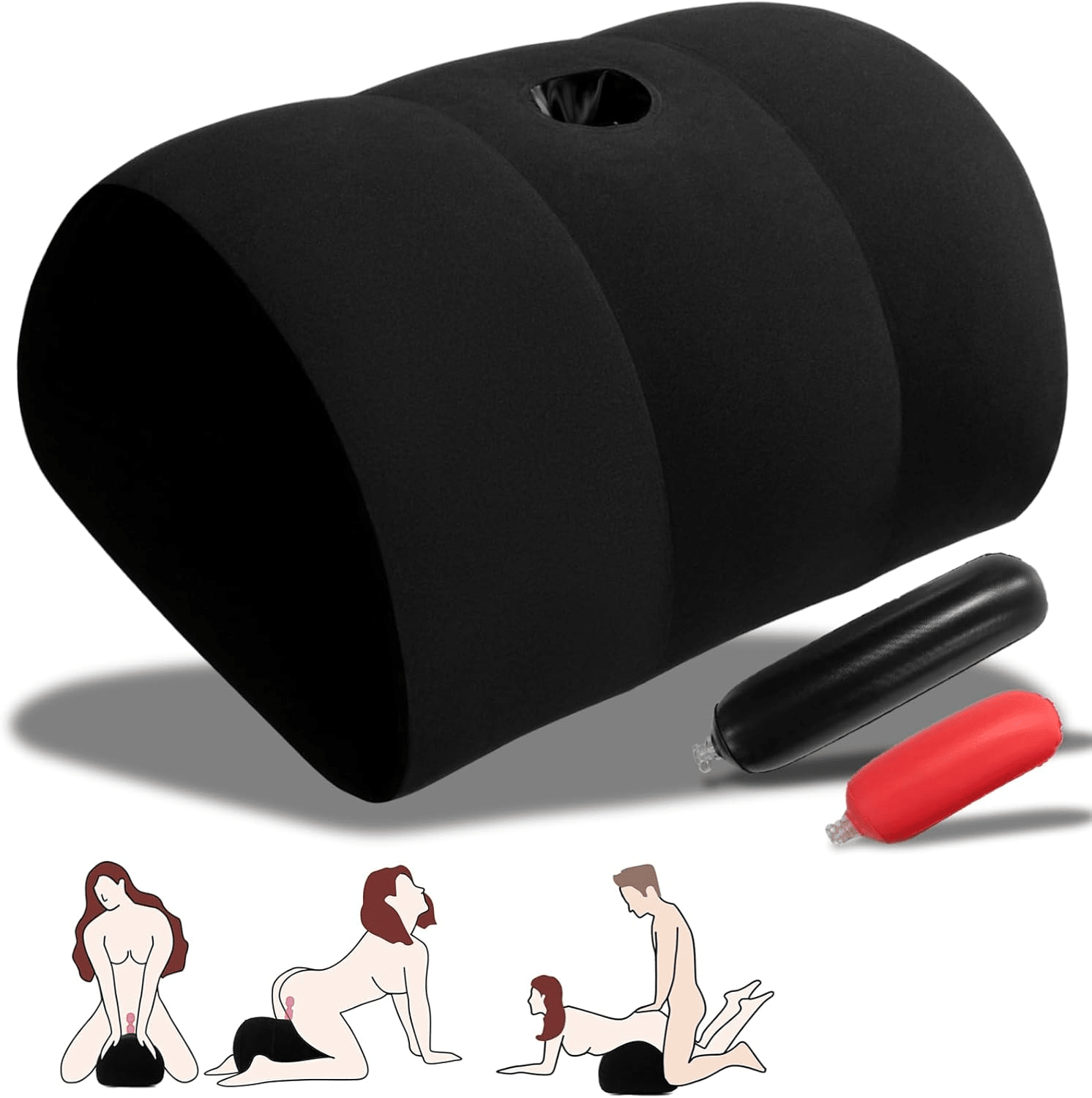 PeakPleasure Inflatable Sex Toy Mount & Position Pillow – Holds 300 lbs - Vixen Adult Playroom