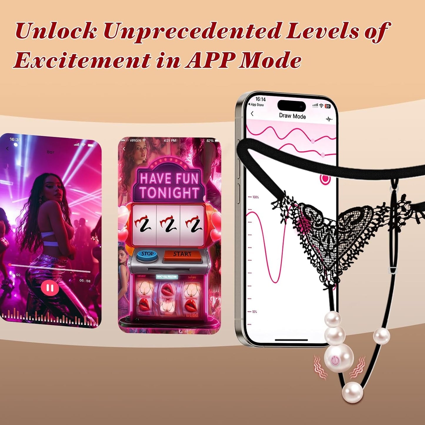 PearlLine Wearable Panty Vibrator | App & Remote, 9 Modes - Vixen Adult Playroom