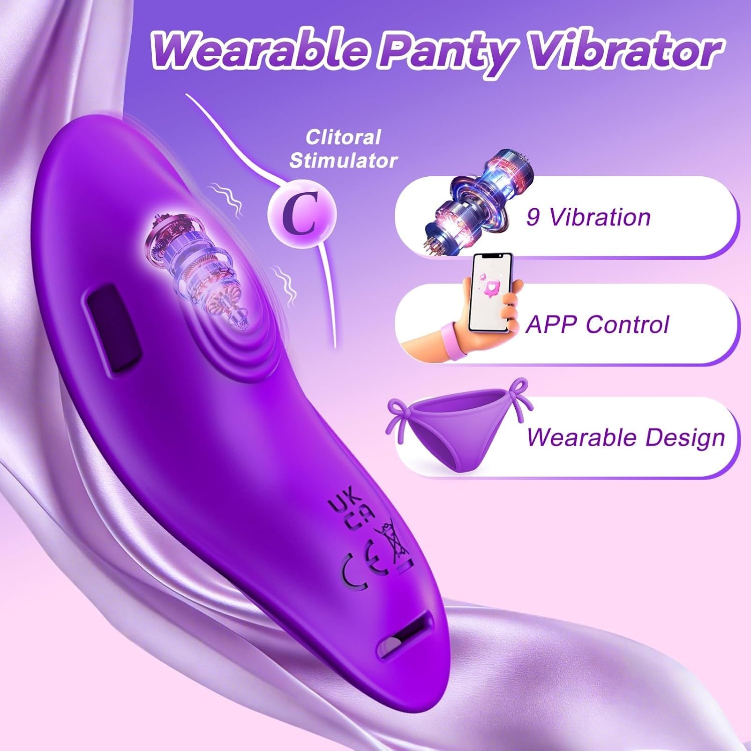 PearlWing Wearable Vibrating G - String - Vixen | Nova Network