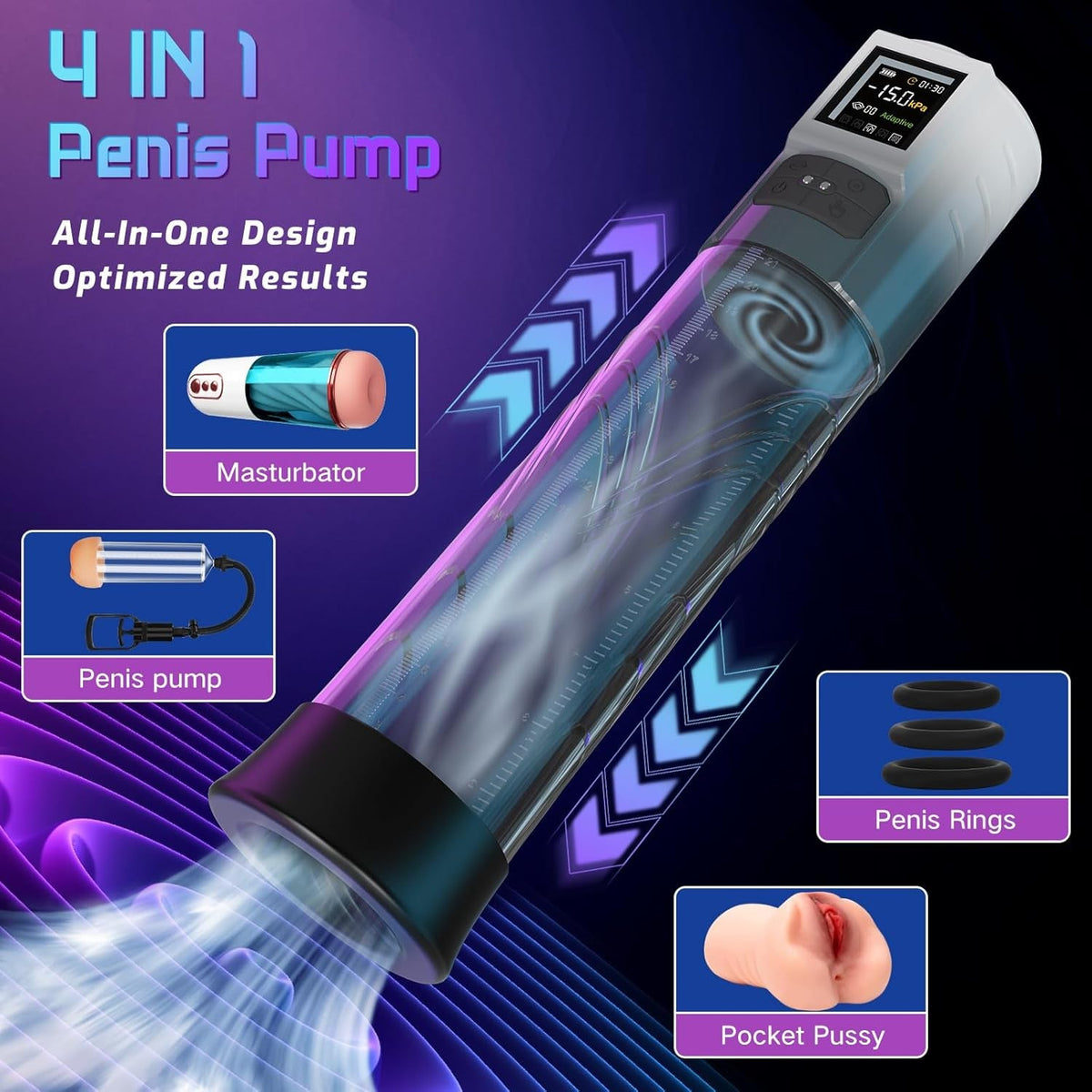 Penis Pump Sex Toys - Pumps & Enlargers Adult Toys Male Sex Toy - Vixen Adult Playroom