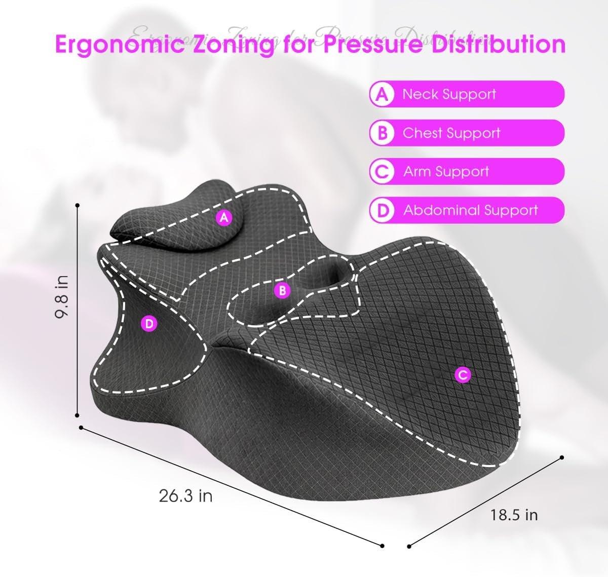 PerfectAngle 27° Sex Wedge Pillow – Memory Foam Position Support - Vixen Adult Playroom