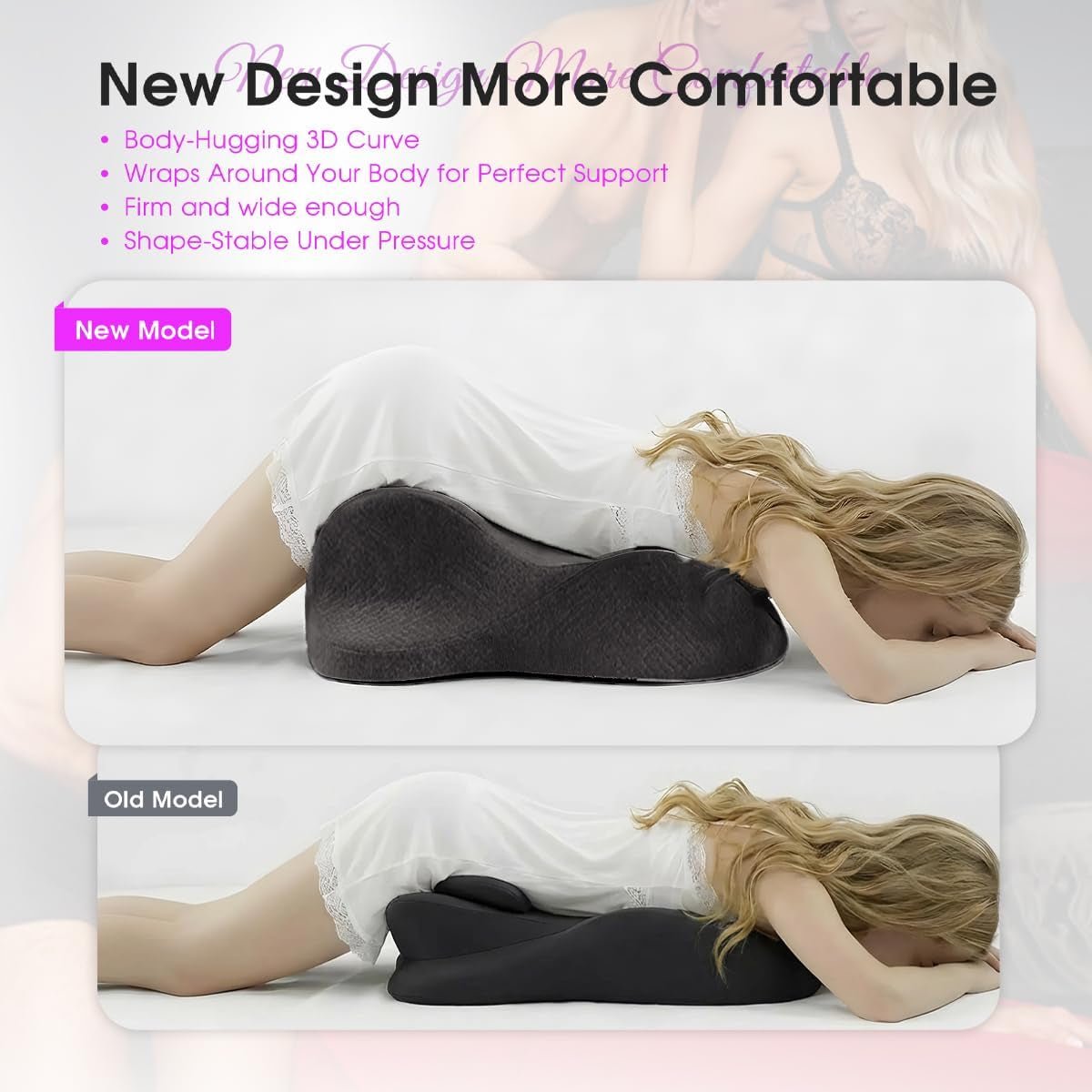PerfectAngle 27° Sex Wedge Pillow – Memory Foam Position Support - Vixen Adult Playroom