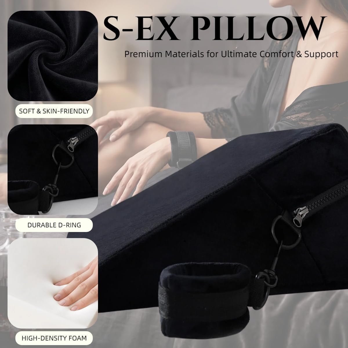 PerfectPitch Sex Position Pillow & Cuff Set - Vixen Adult Playroom