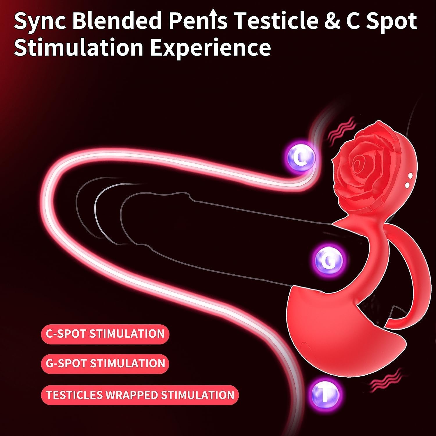 PetalBond Rose Cock Ring Vibrator for Couples - Vixen | Nova Network
