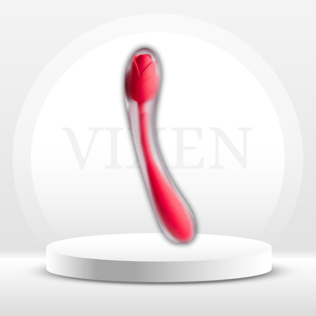 PetalCurve Bendable Rose Wand Vibrator for Clit and G-Spot Stimulation - Vixen Adult Playroom