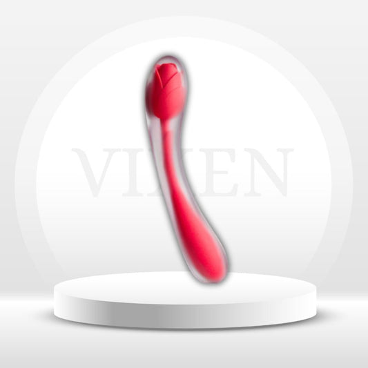 PetalCurve Bendable Rose Wand Vibrator for Clit and G-Spot Stimulation - Vixen Adult Playroom