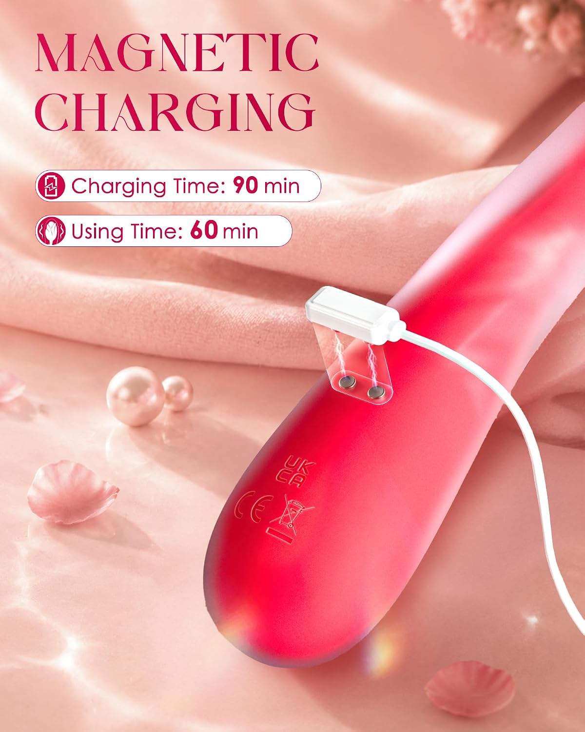 PetalCurve Bendable Rose Wand Vibrator for Clit and G-Spot Stimulation - Vixen Adult Playroom