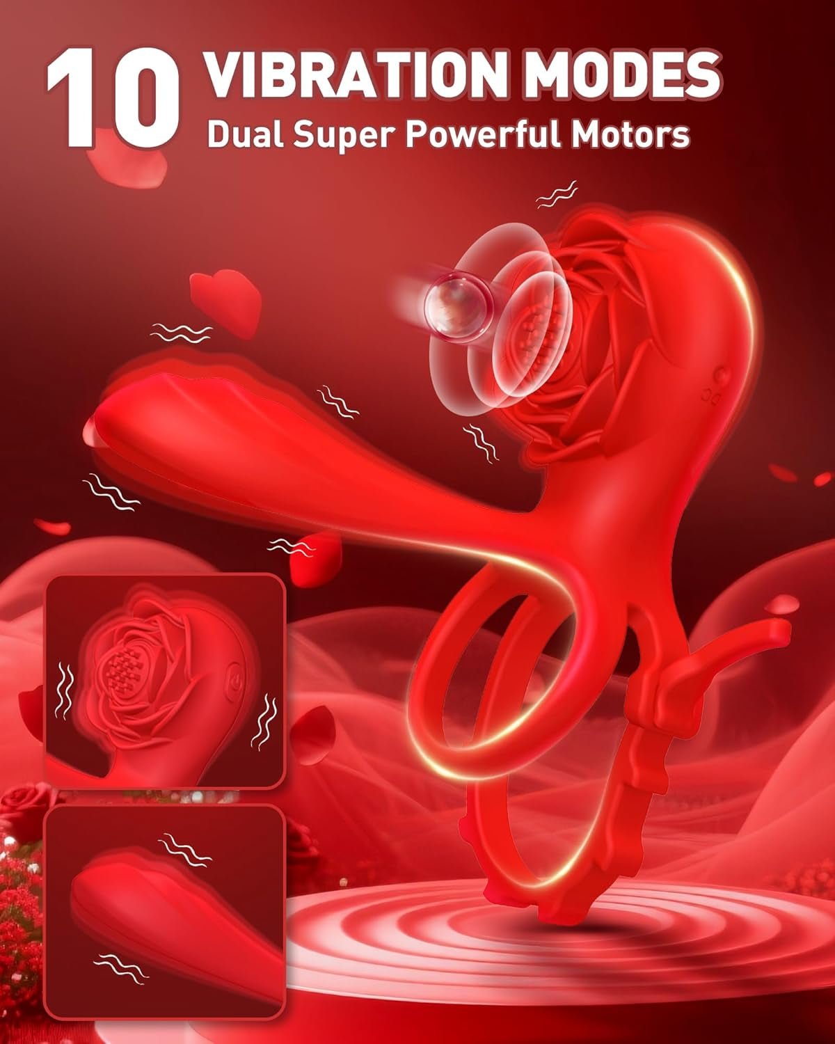 PetalGrip Adjustable Vibrating Couples Cock Ring - Vixen | Nova Network