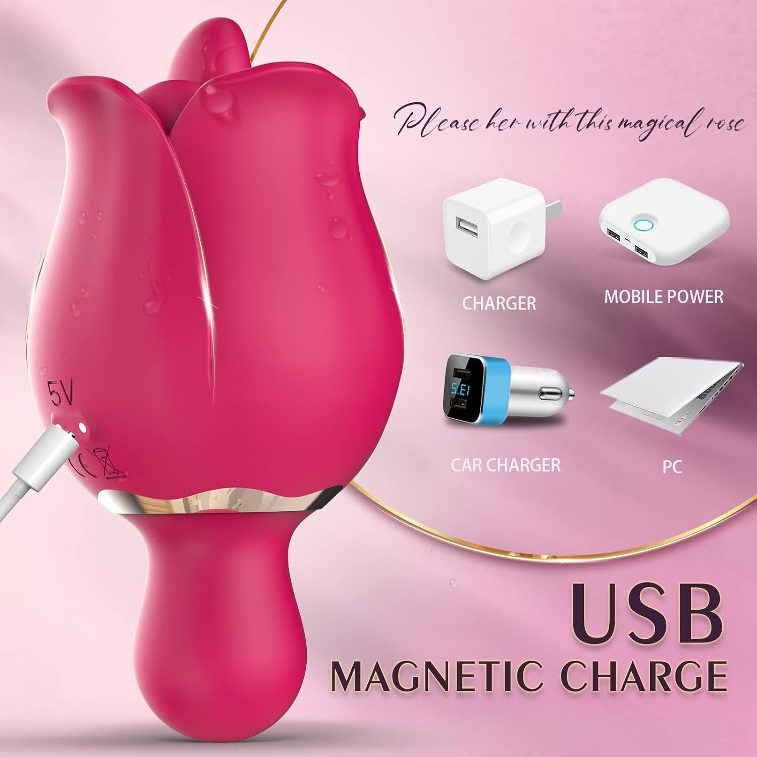 PetalLick Rose Tongue Licking Vibrator - Vixen | Nova Network