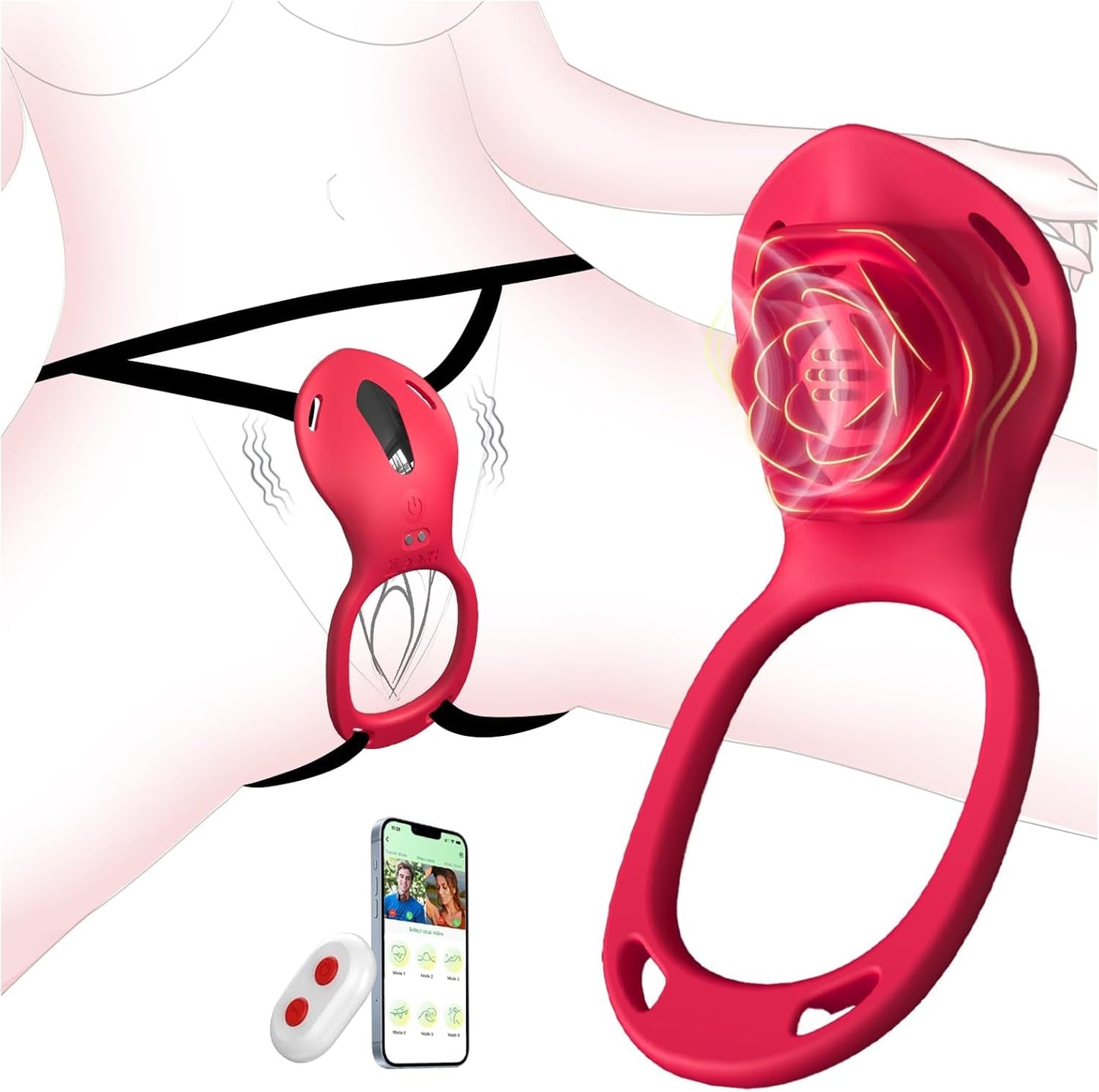 PetalLush Rose Couples Wearable Clitoral Vibrator - Vixen | Nova Network