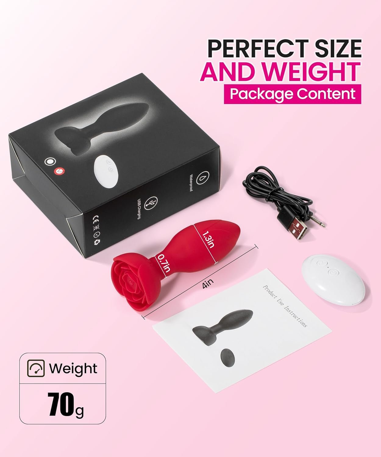 PetalOrbit Rose Anal Plug Vibrator - Vixen | Nova Network