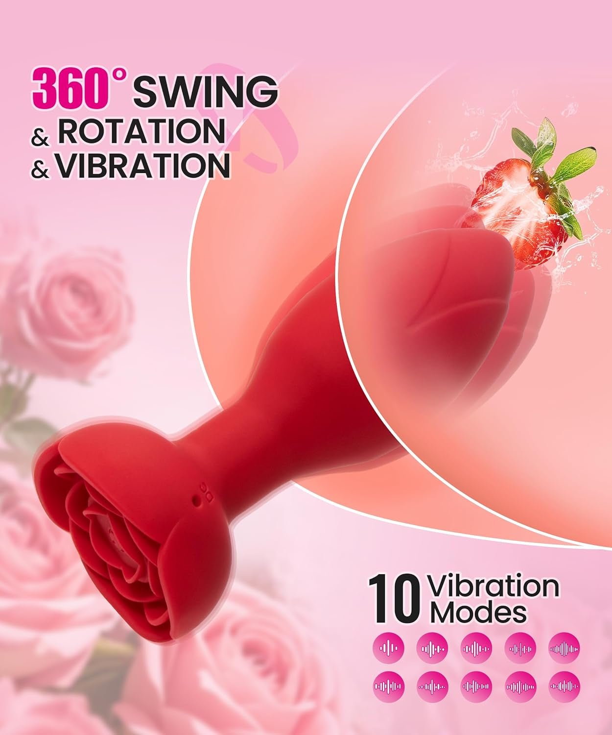 PetalOrbit Rose Anal Plug Vibrator - Vixen | Nova Network