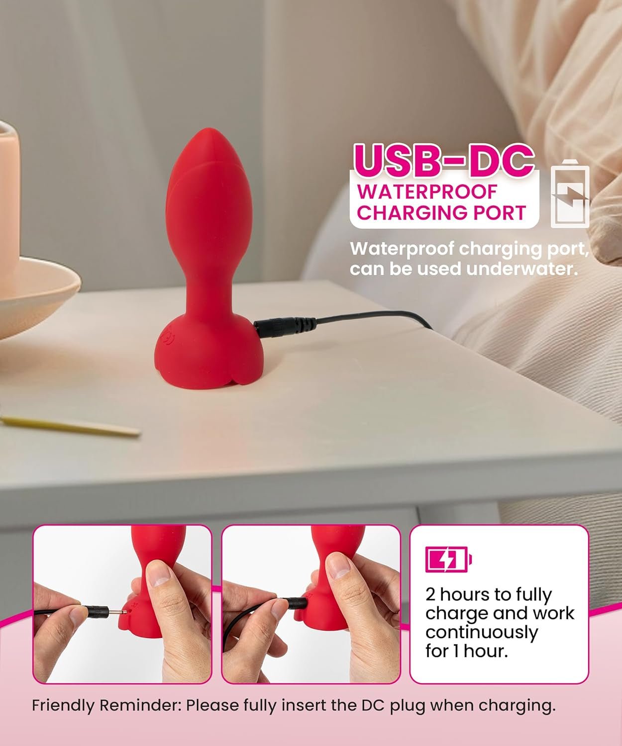 PetalOrbit Rose Anal Plug Vibrator - Vixen | Nova Network