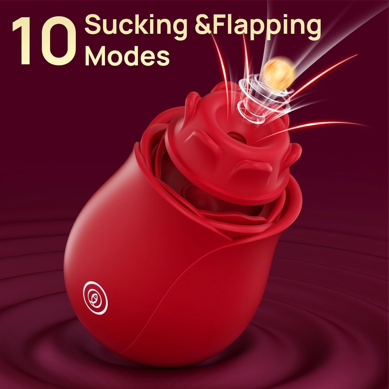 PetalSeal Rose Sucking Vibrator – Clit & Nipple Sucker, 10 Modes - Vixen Adult Playroom