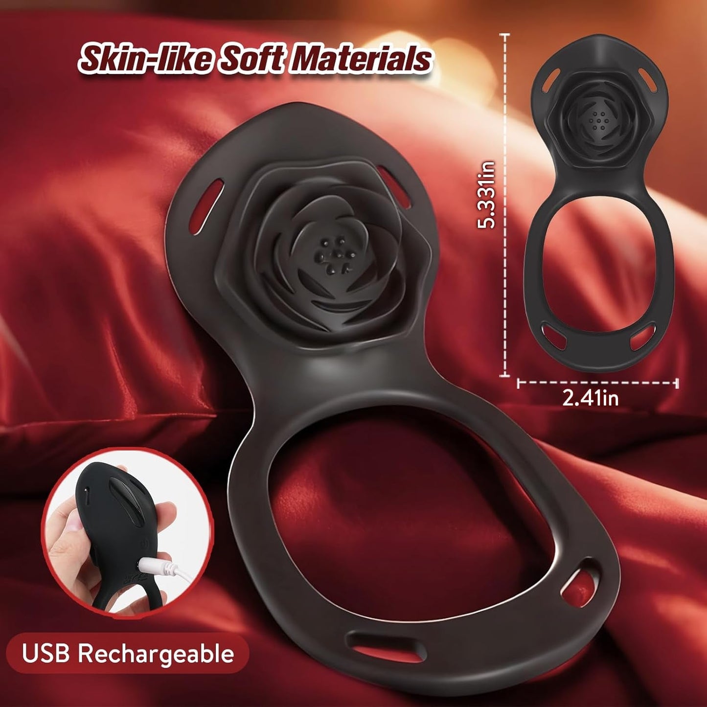 PetalThrob Strap - On Couples Rose Clitoral Vibrator - Vixen | Nova Network