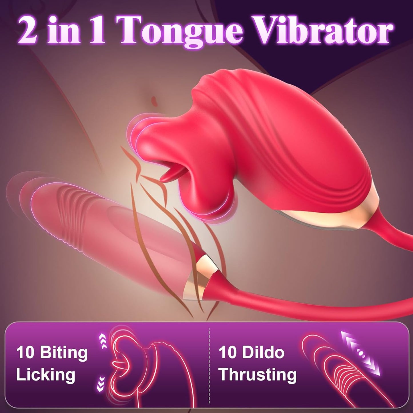 PetalThrust Rose Vibrator – Lick & Thrust 2 - in - 1 - Vixen | Nova Network