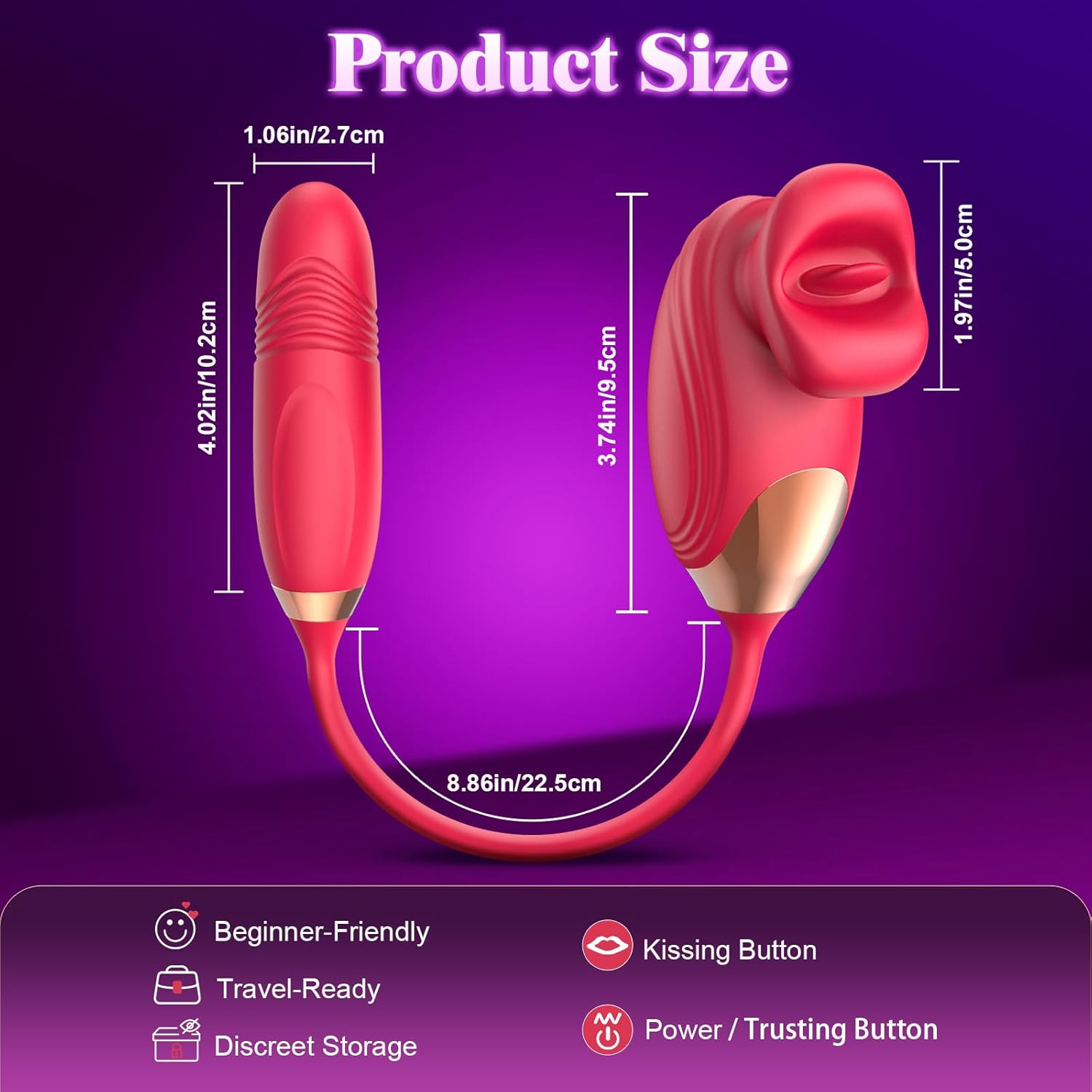 PetalThrust Rose Vibrator – Lick & Thrust 2 - in - 1 - Vixen | Nova Network
