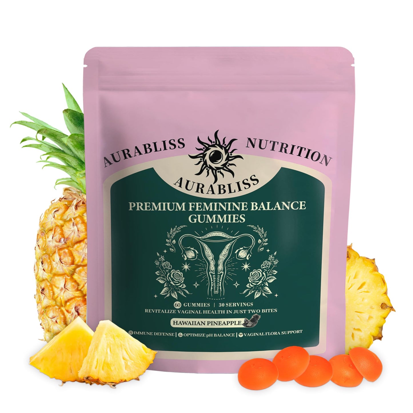 Pineapple Feminine pH Balance Gummies - Vixen | Nova Network