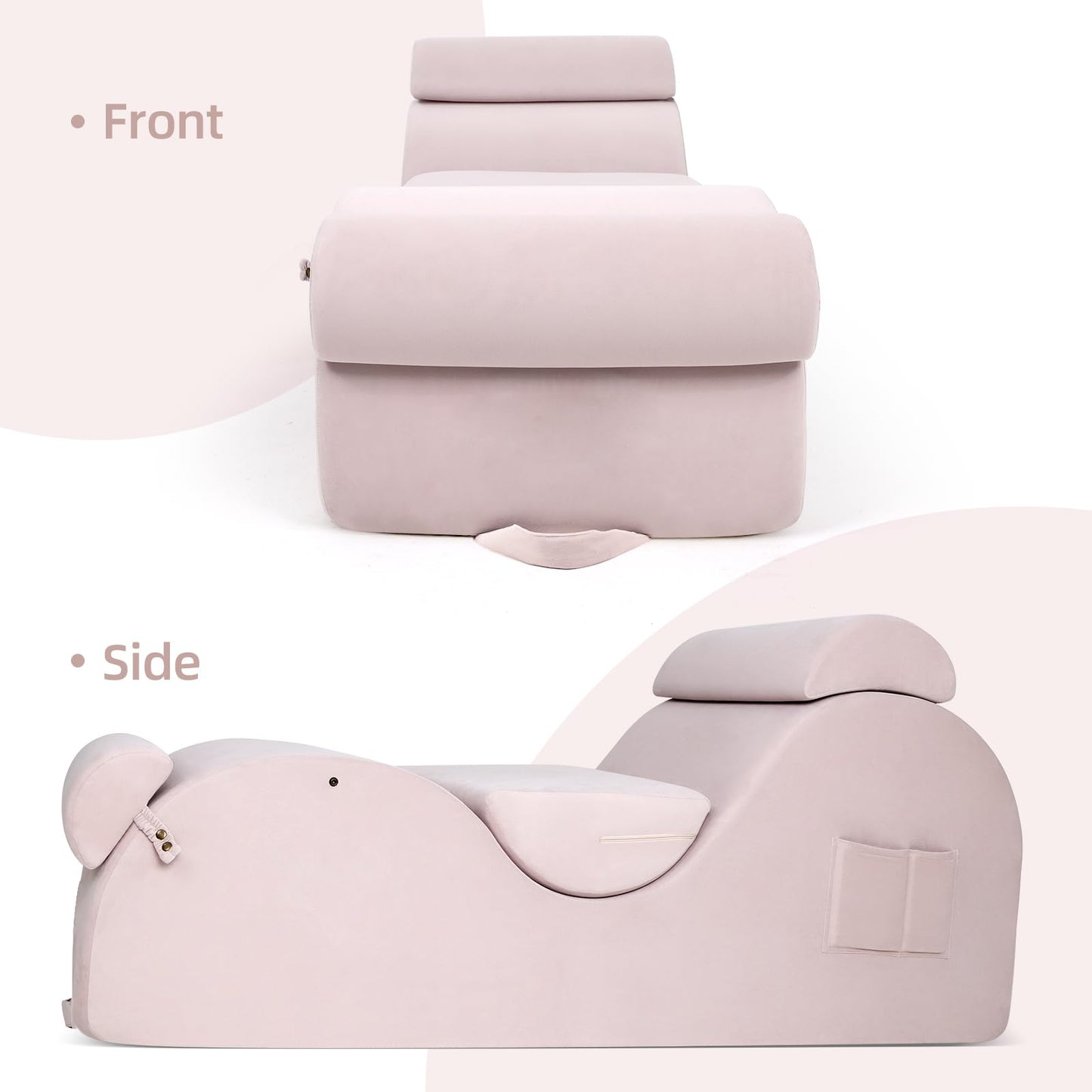 Pink Ergonomic Curved Premium Sex Chaise - Vixen | Nova Network