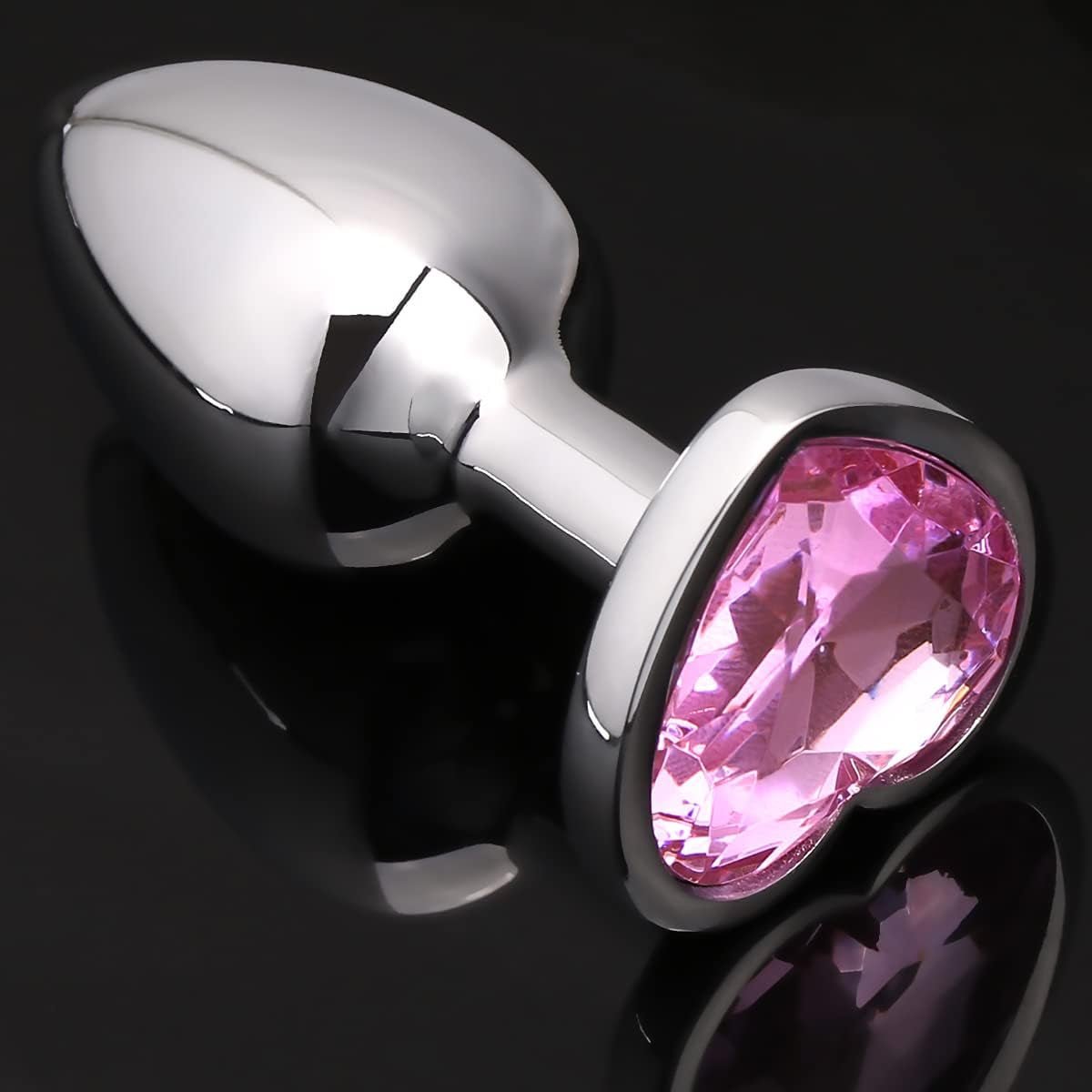 PinkHeart Small Metal Heart Jewel Butt Plug - Vixen | Nova Network