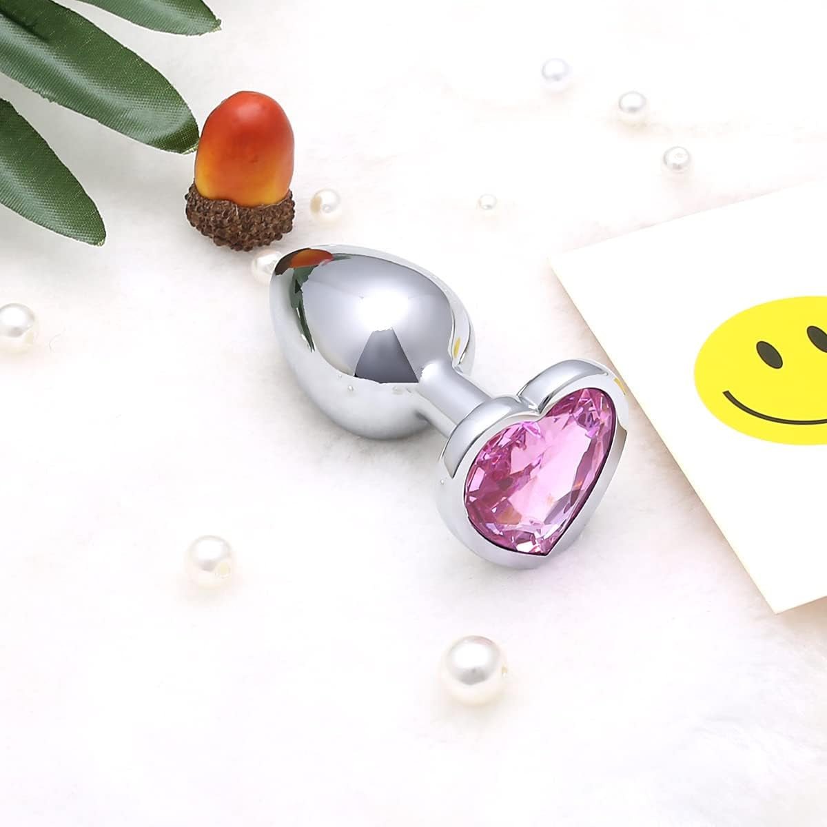 PinkHeart Small Metal Heart Jewel Butt Plug - Vixen | Nova Network