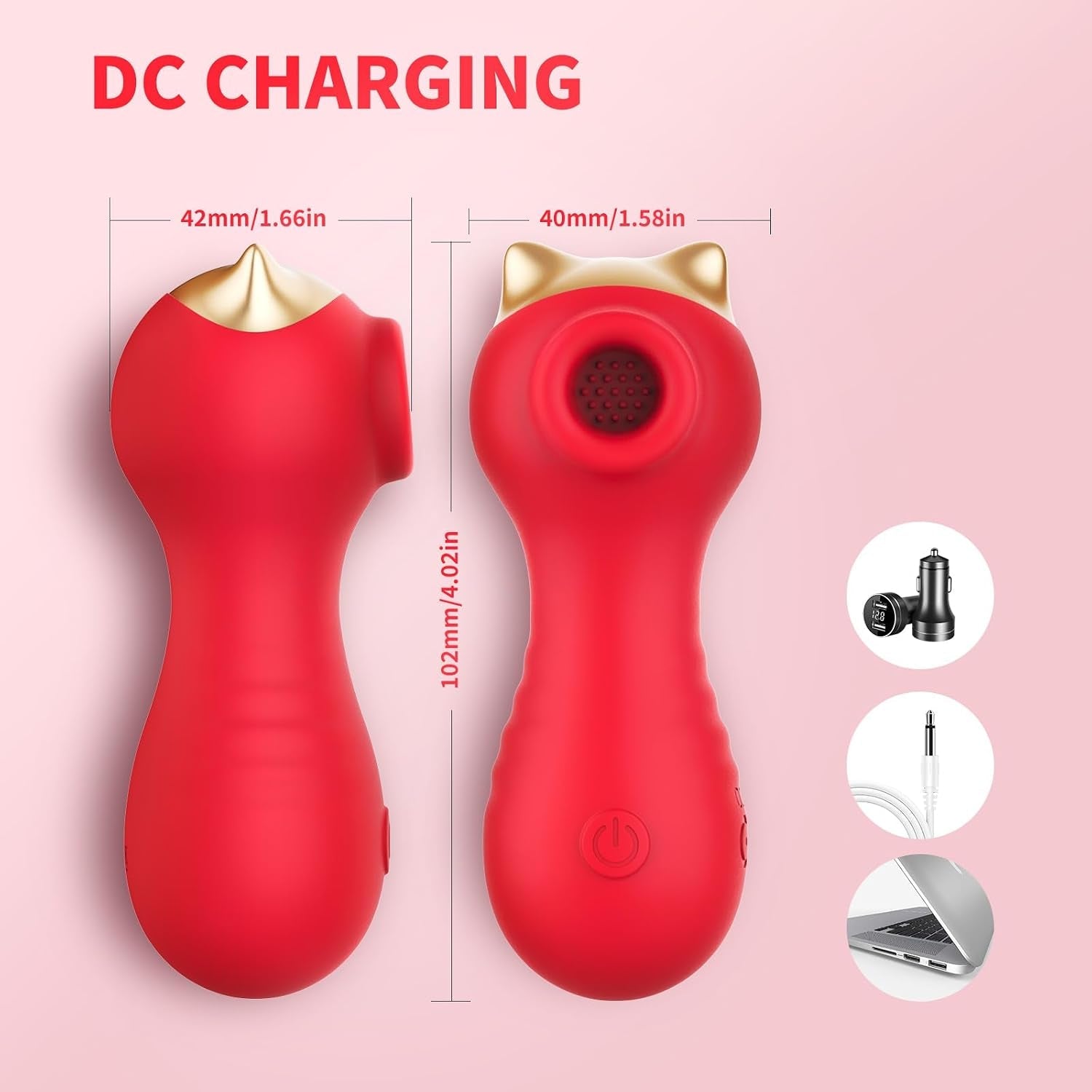 PocketBliss Mini Rose Clit Sucker – 3-in-1 Suck, Vibrate & Tap - Vixen Adult Playroom