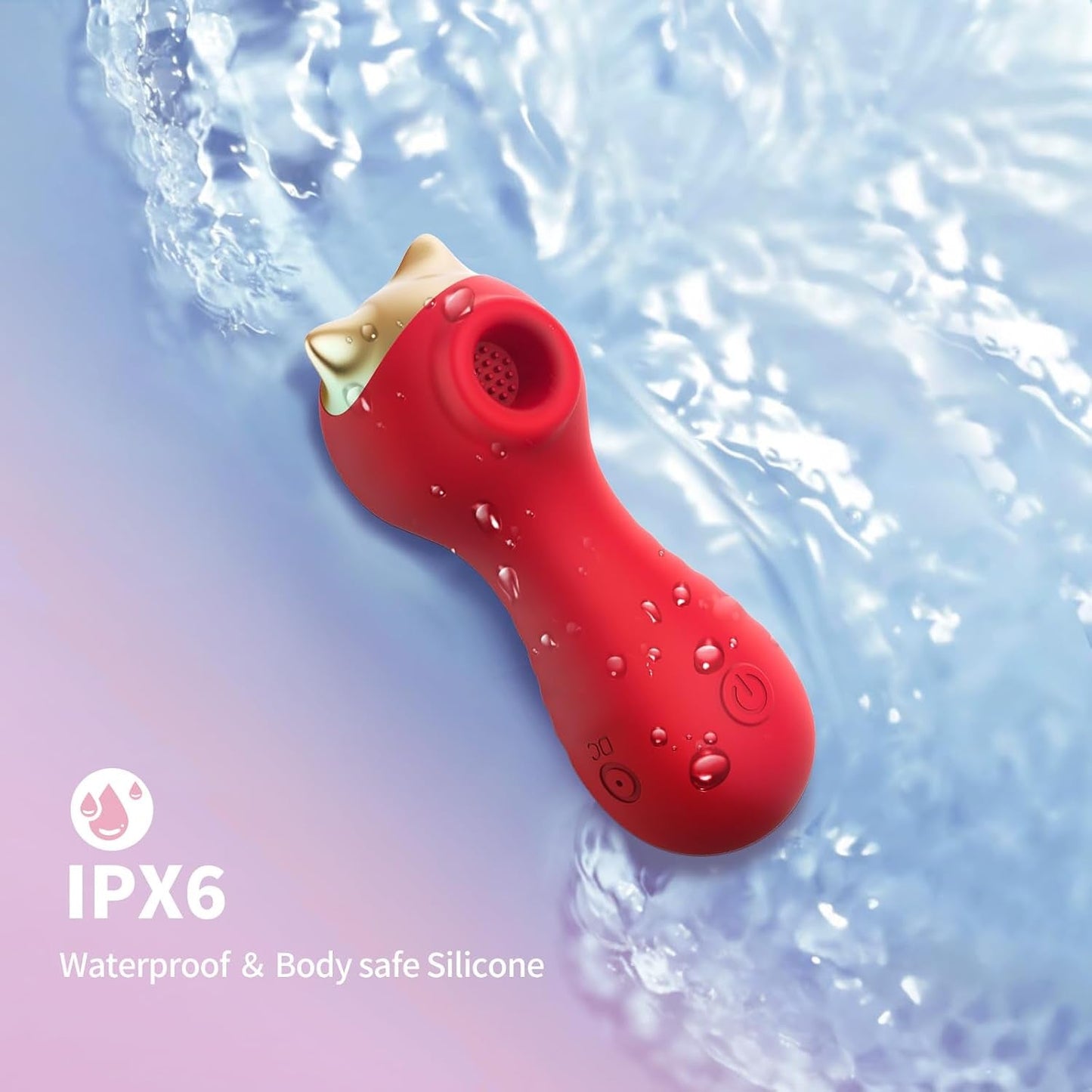 PocketBliss Mini Rose Clit Sucker – 3-in-1 Suck, Vibrate & Tap - Vixen Adult Playroom