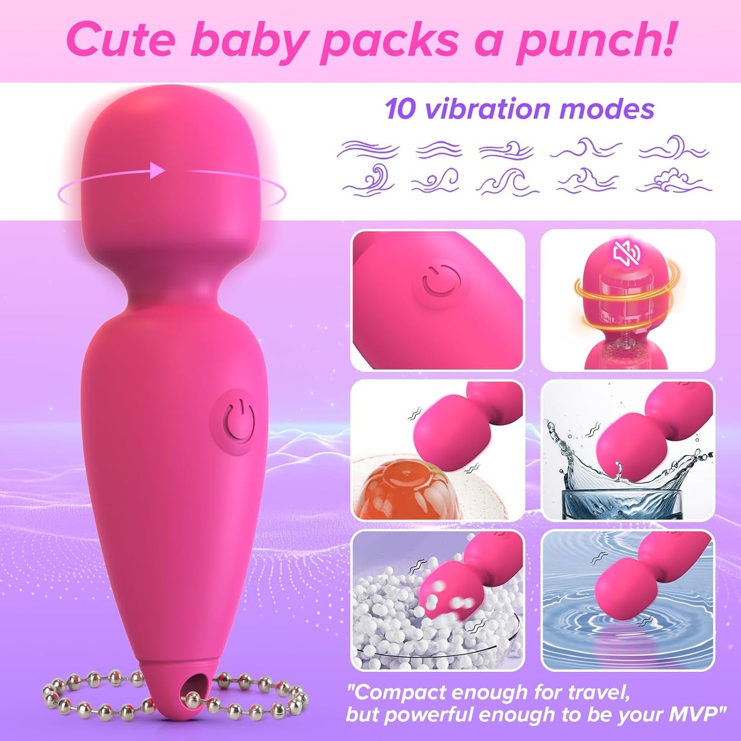 PocketWand Mini Bullet Wand Vibrator - Vixen | Nova Network