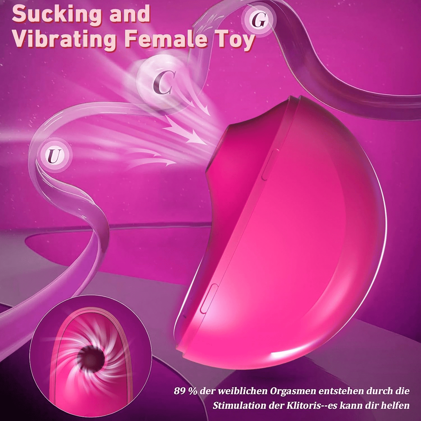 PowderPuff Clitoral Sucking Vibrator – 10 Modes, Discreet & Silent - Vixen Adult Playroom