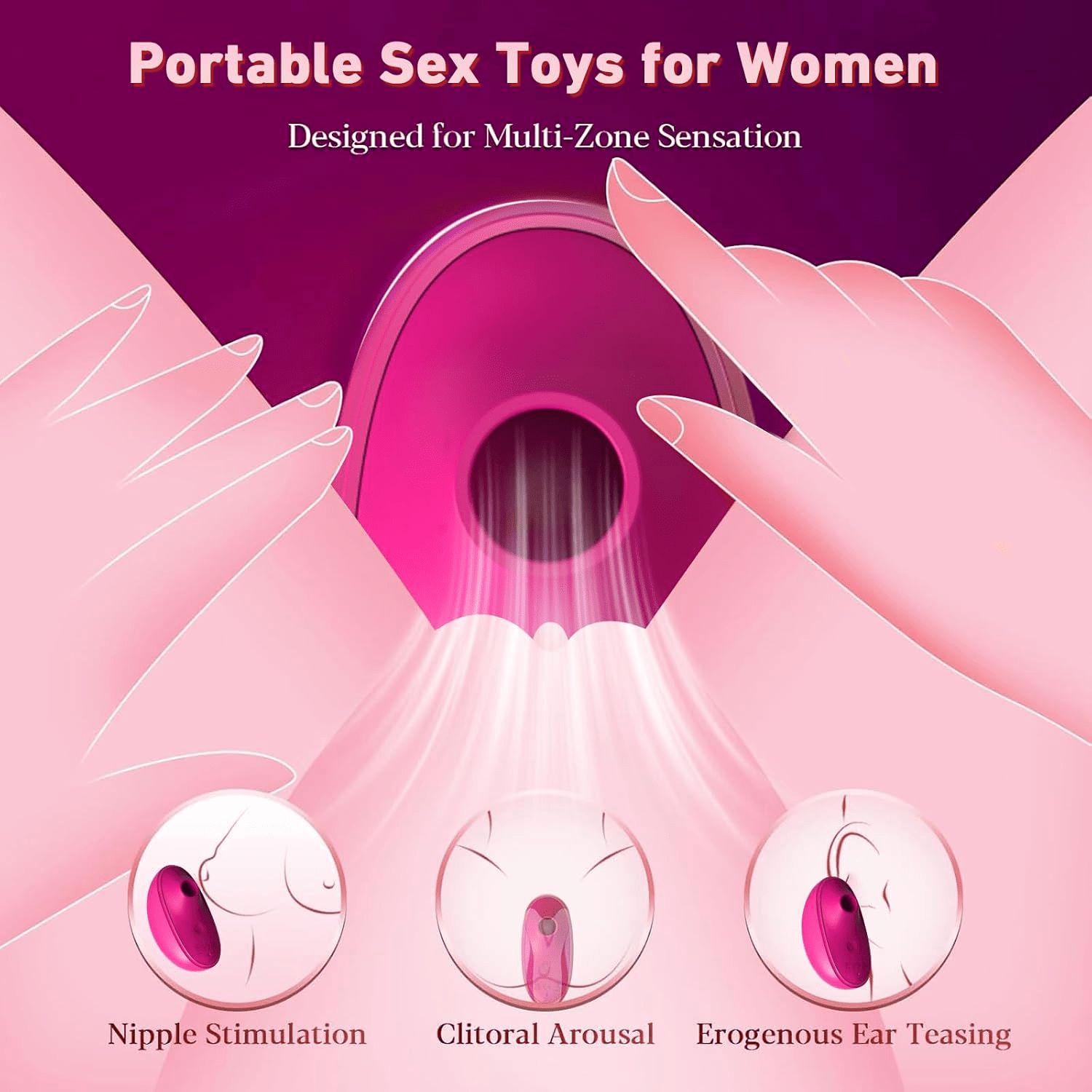 PowderPuff Clitoral Sucking Vibrator – 10 Modes, Discreet & Silent - Vixen Adult Playroom