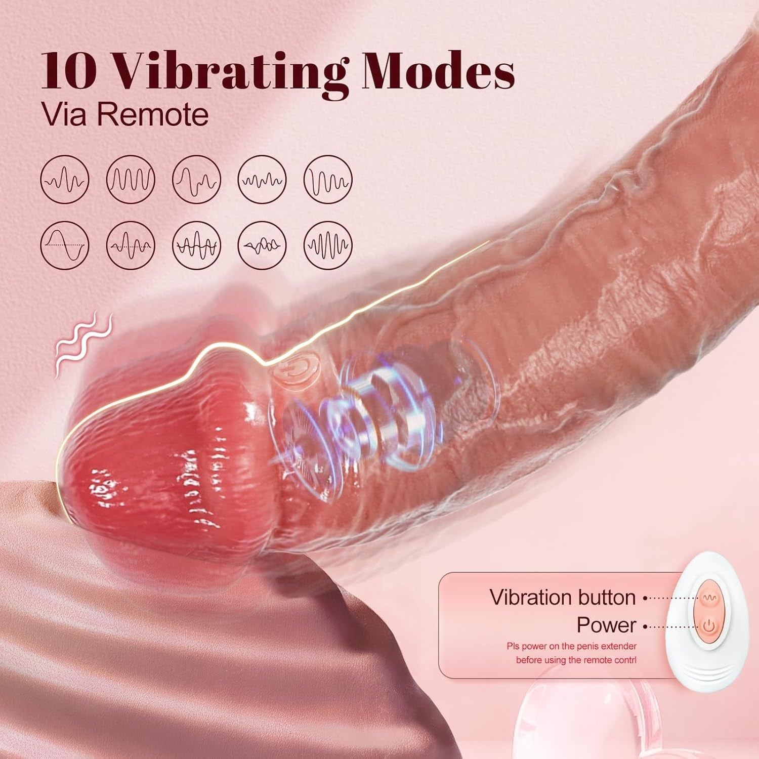 PowerFit Vibrating Remote Control Penis Sleeve - Vixen | Nova Network