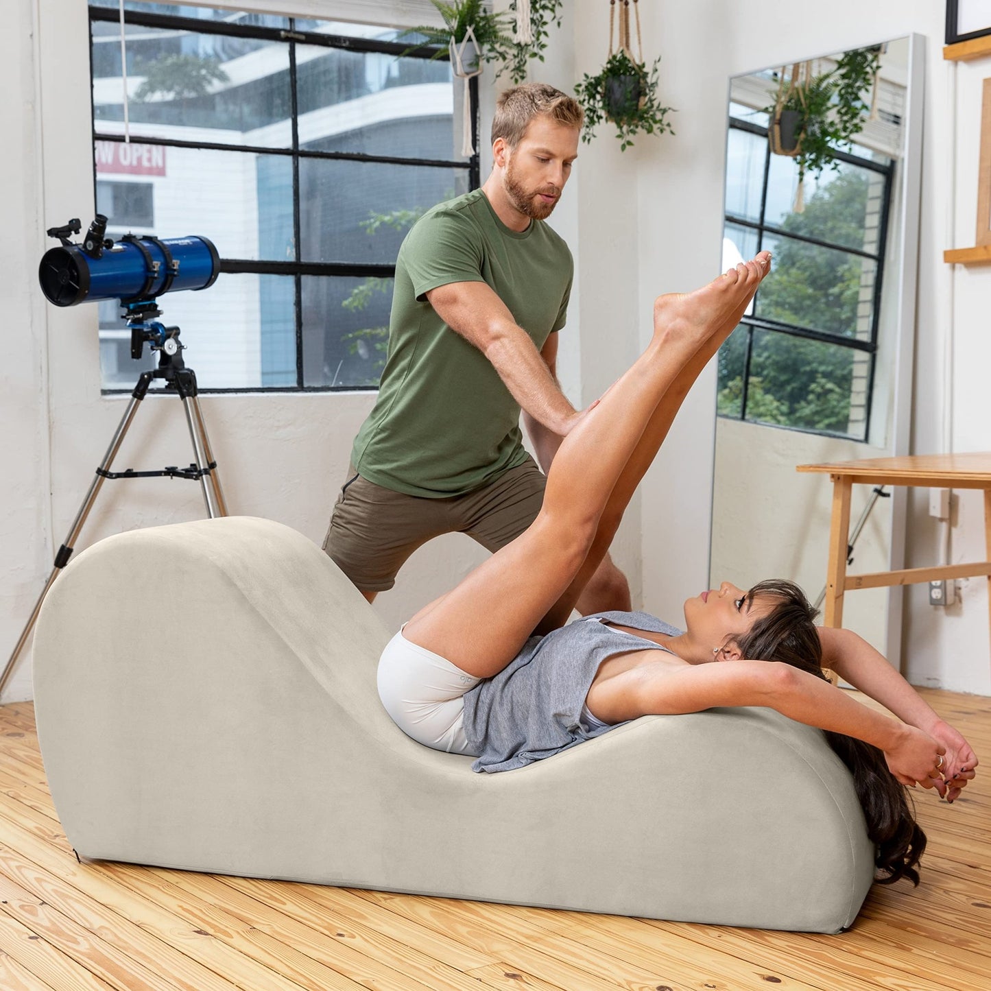 Premium Beige Intimate Lounge Sex Chaise - Vixen | Nova Network