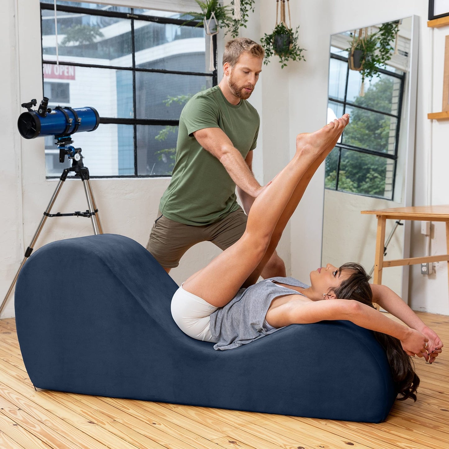 Premium Ink Blue Intimate Lounge Sex Chaise - Vixen | Nova Network