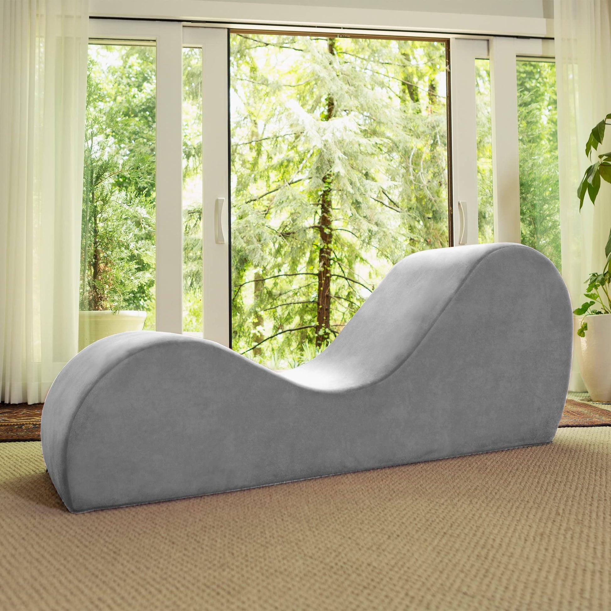 Premium Light Gray Intimate Lounge Sex Chaise - Vixen | Nova Network