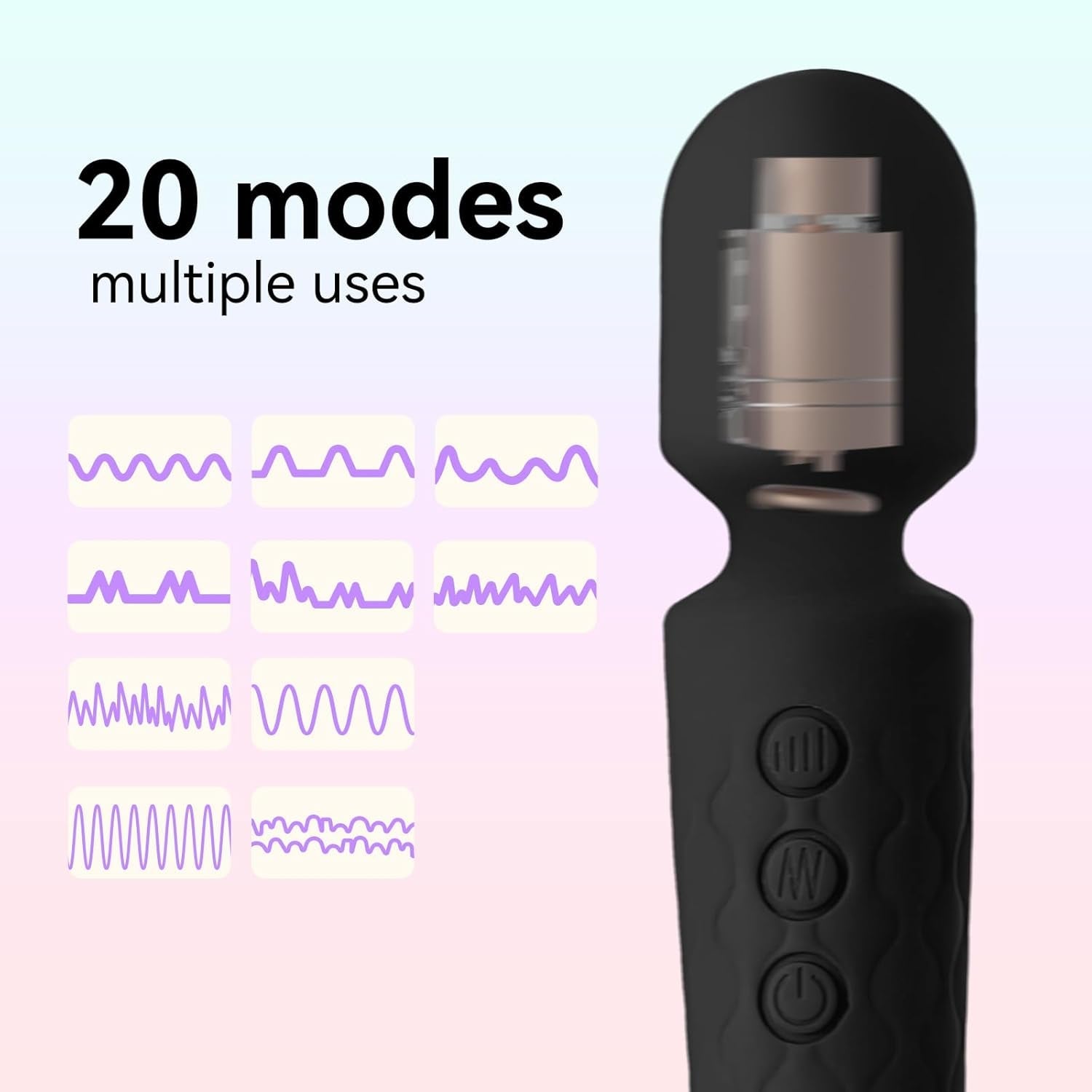 PrismPulse Whisper - Quiet Vibrating Wand Massager - Vixen | Nova Network