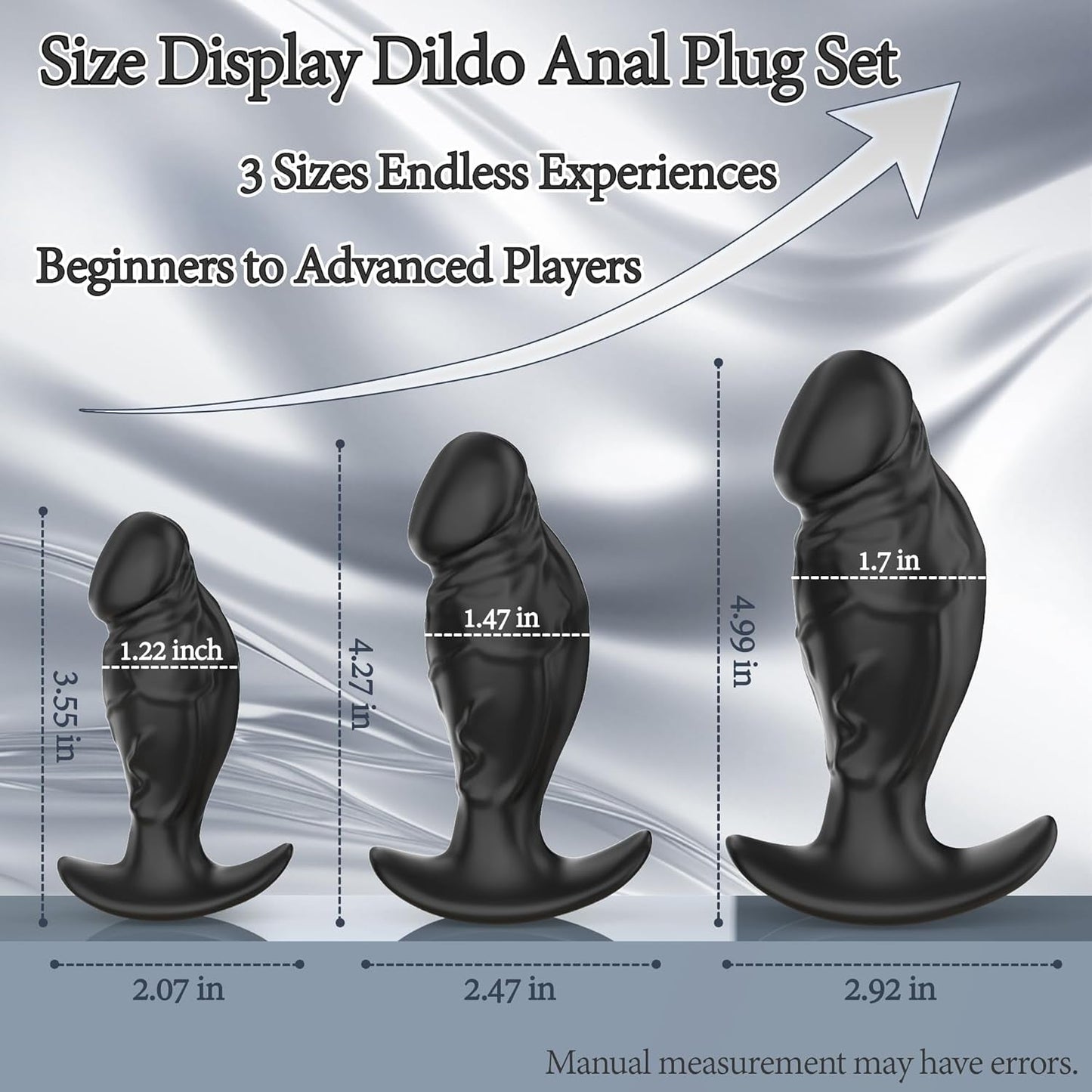 ProgressionTrainer 3-Piece Silicone Anal Training Kit – Beginner to Pro - Vixen Adult Playroom