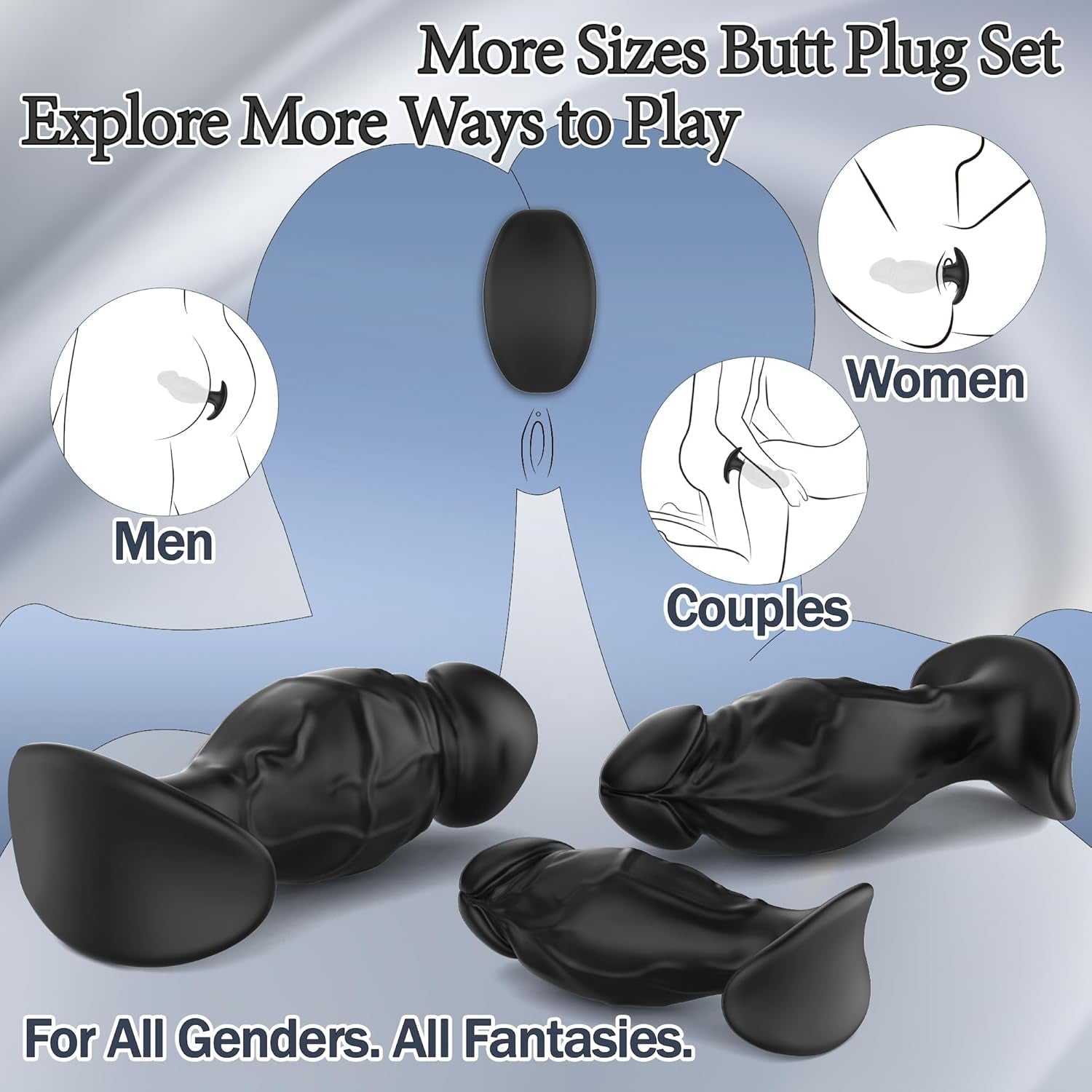 ProgressionTrainer 3-Piece Silicone Anal Training Kit – Beginner to Pro - Vixen Adult Playroom