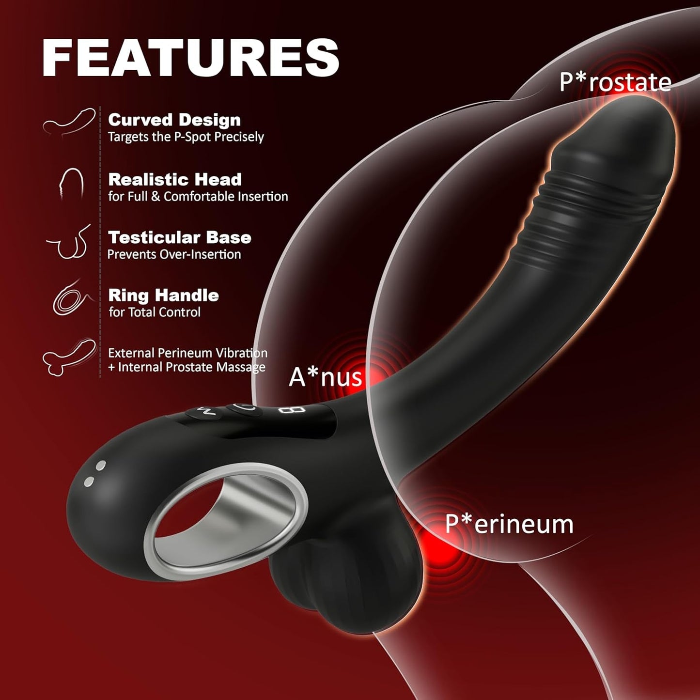 ProSpot Prostate Massager Vibrator 9 Modes One-Key - Vixen | Nova Network