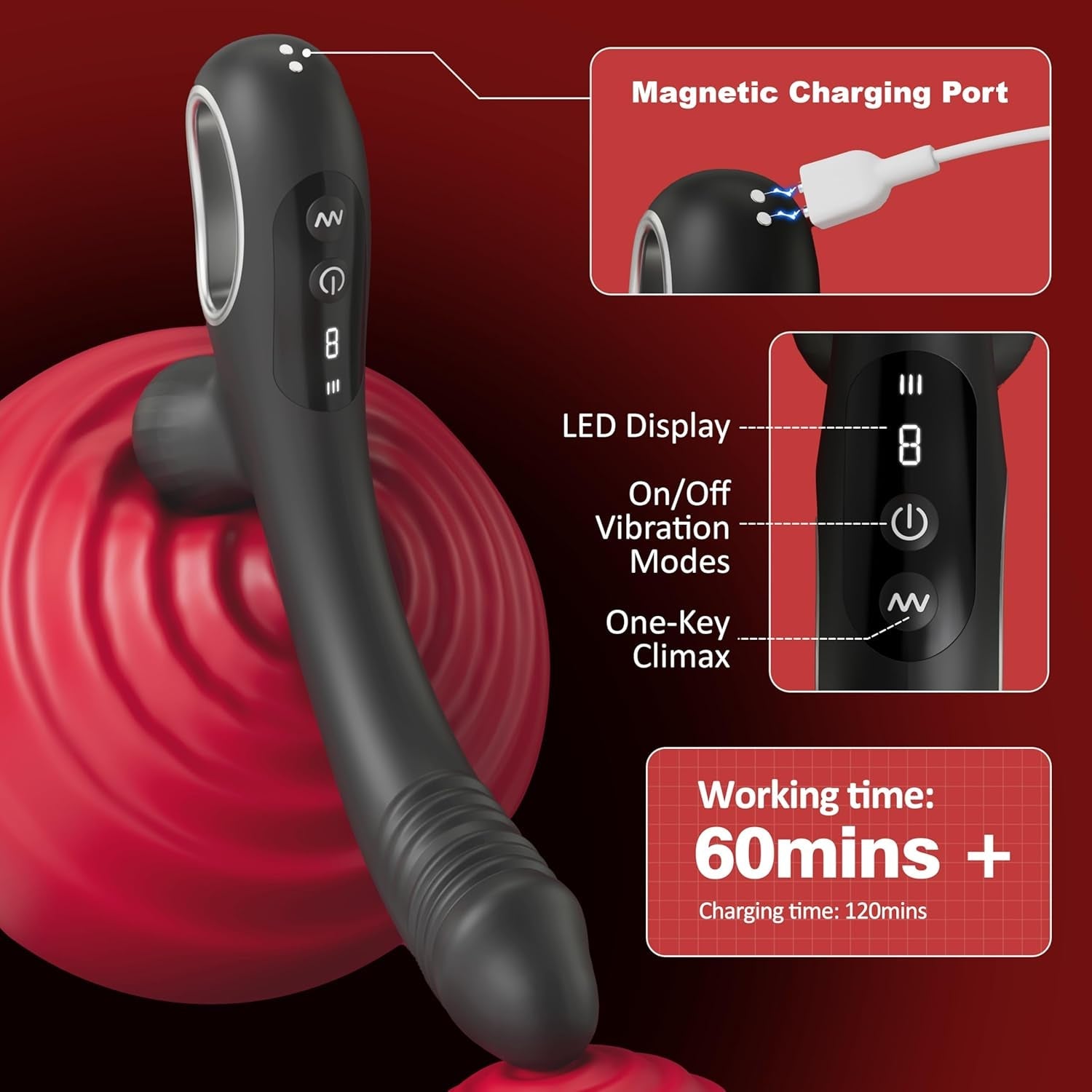 ProSpot Prostate Massager Vibrator 9 Modes One-Key - Vixen | Nova Network