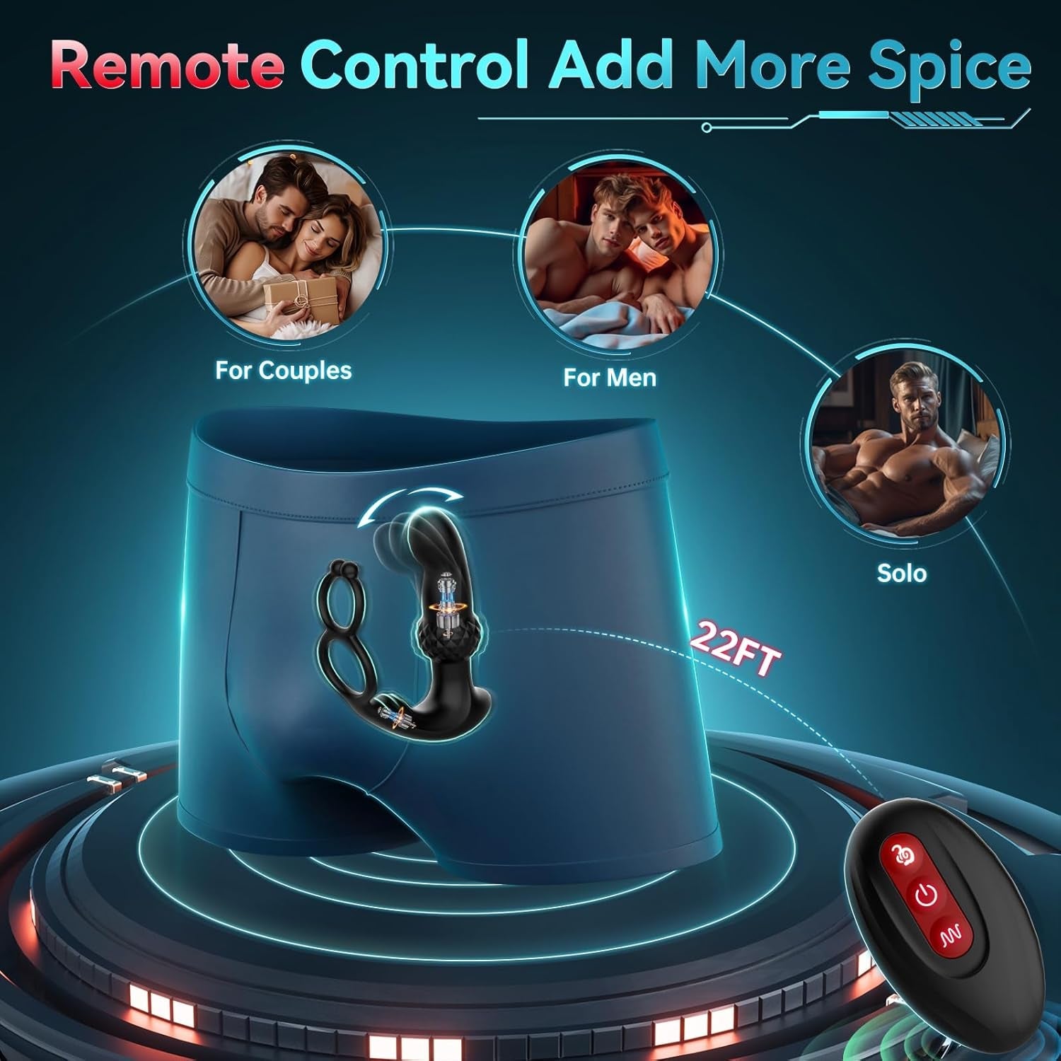 Prostate Massager Anal Vibrator, AI Sync Male Sex Toys for Men Sex Toy Anal Plug Anal Toys Adult Toys Male Vibrator Butt Plug for Women Remote Control with 7 Wiggling Vibrating Ring Gels & Oils - Vixen | Nova Network