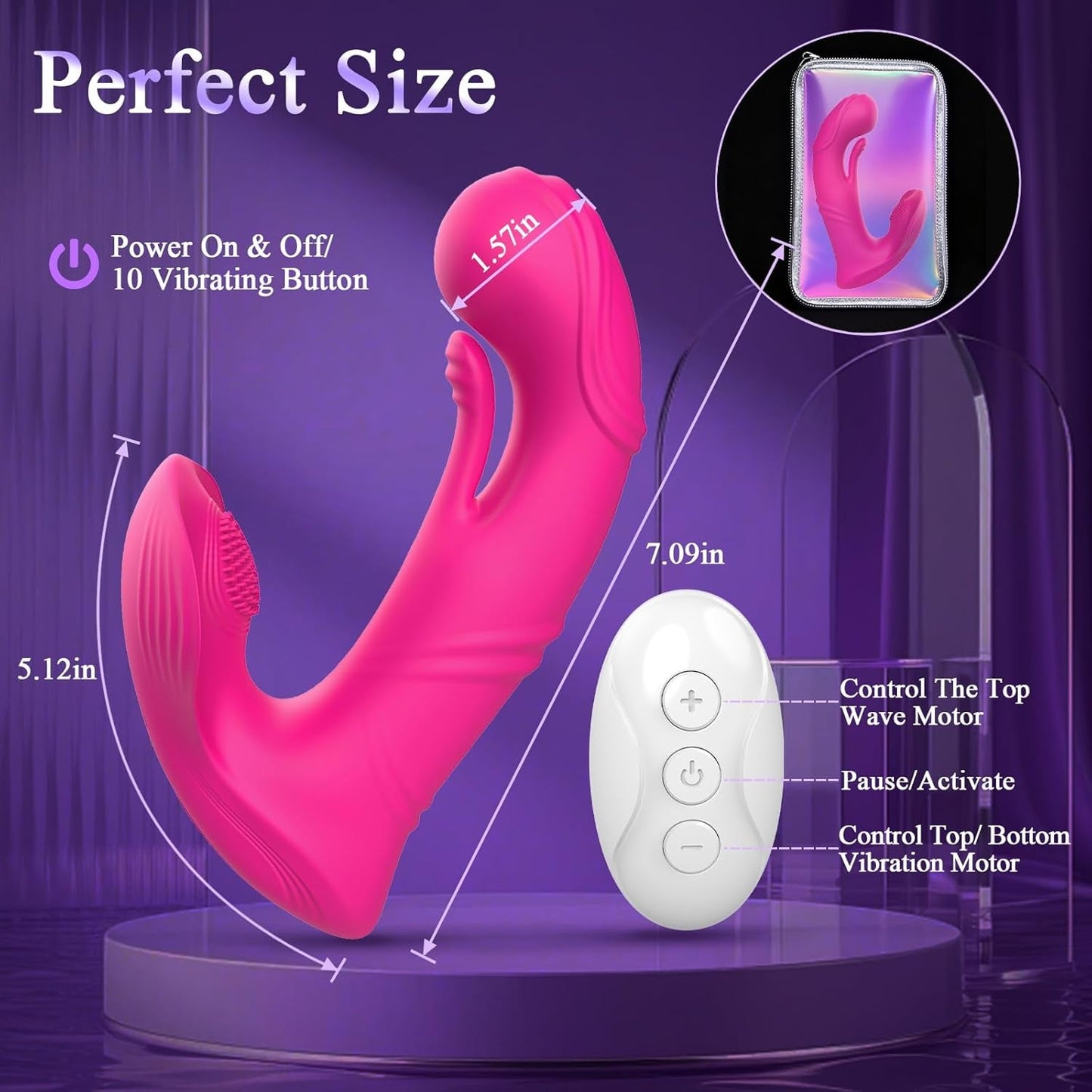 PulseButterfly App/Remote Control Wearable Couples Dildo Vibrator - Vixen | Nova Network
