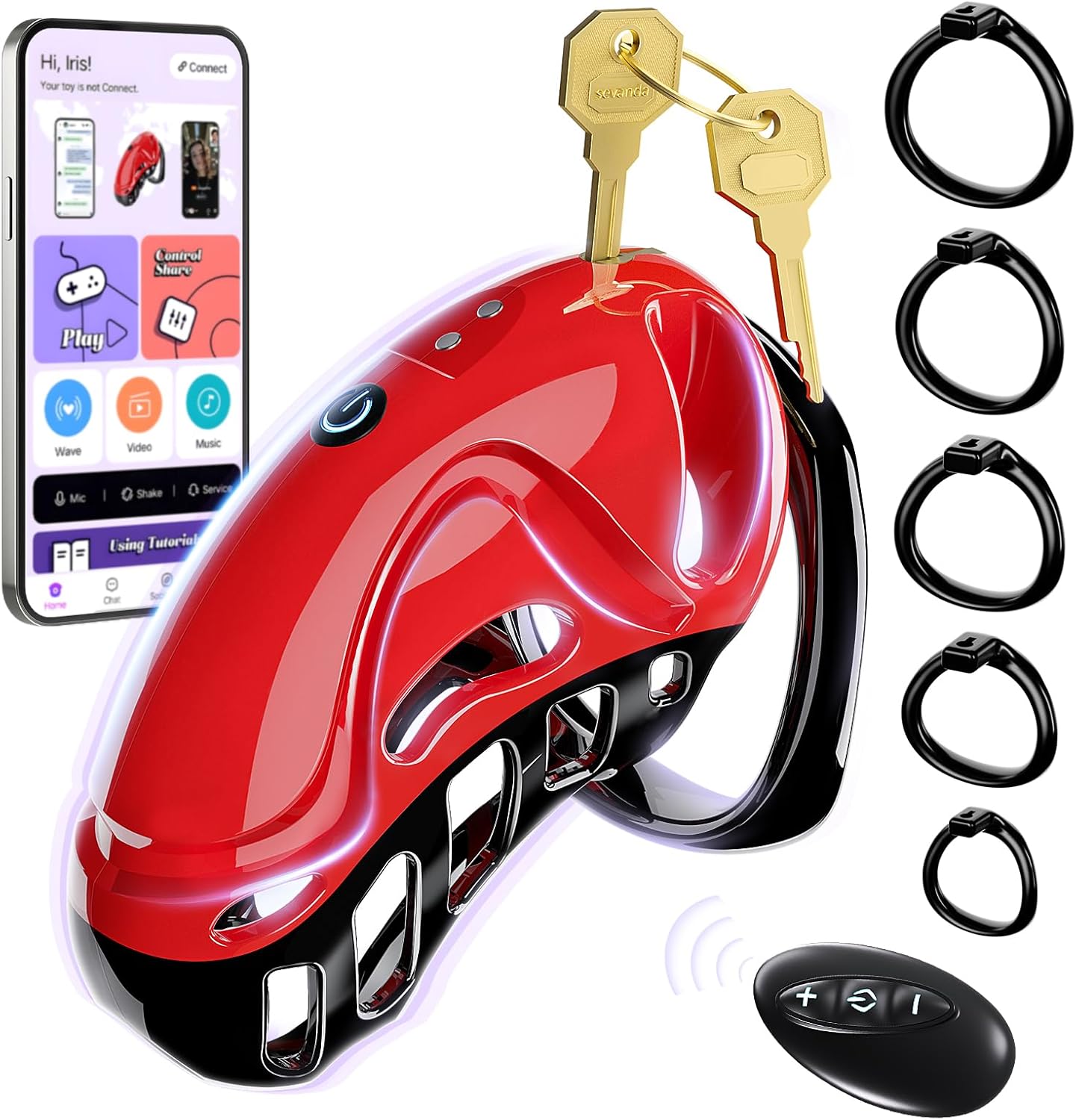PulseCage Vibrating Male Chastity Cage - Vixen | Nova Network