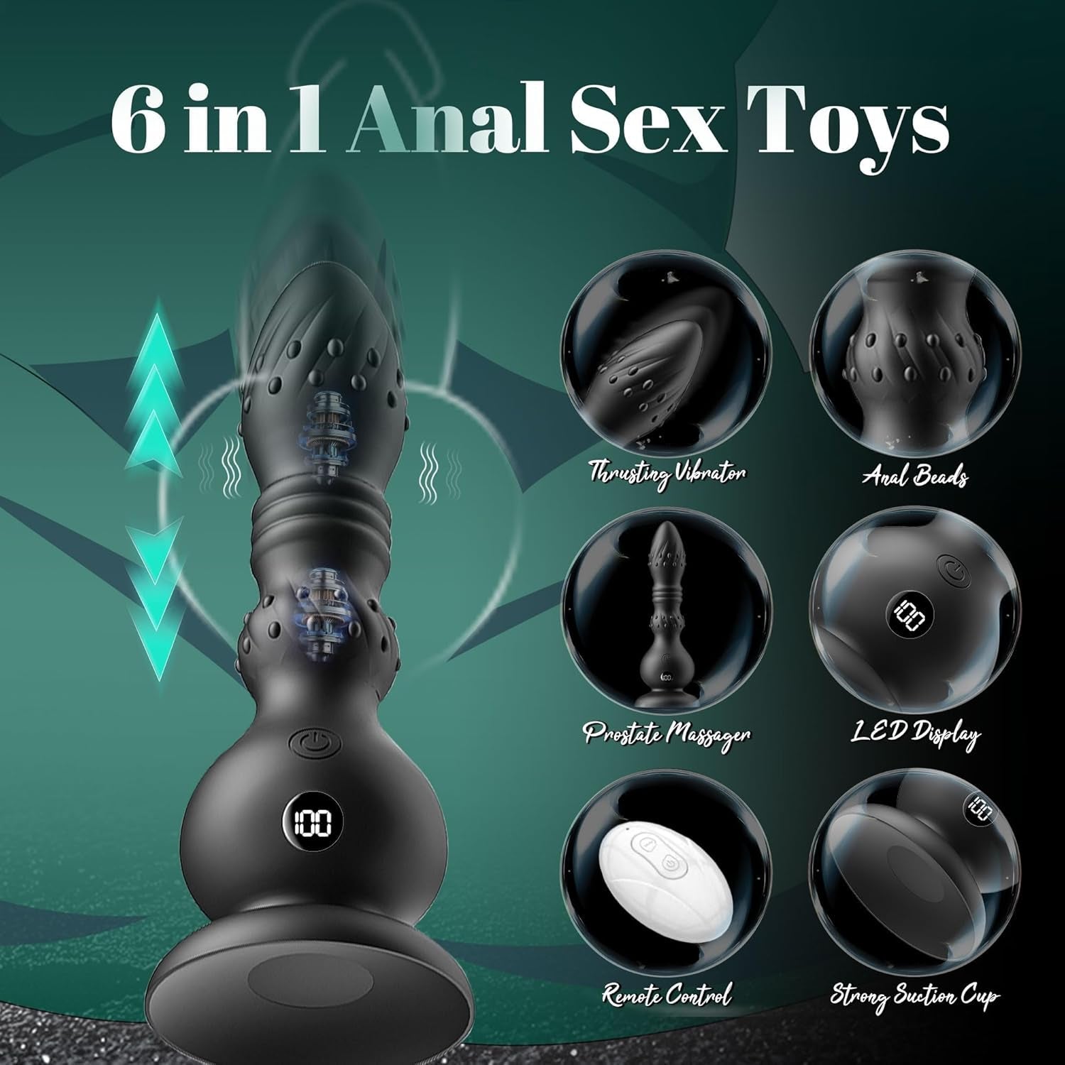PulseDrive 6 - in - 1 Thrusting Anal Vibrator - Vixen | Nova Network
