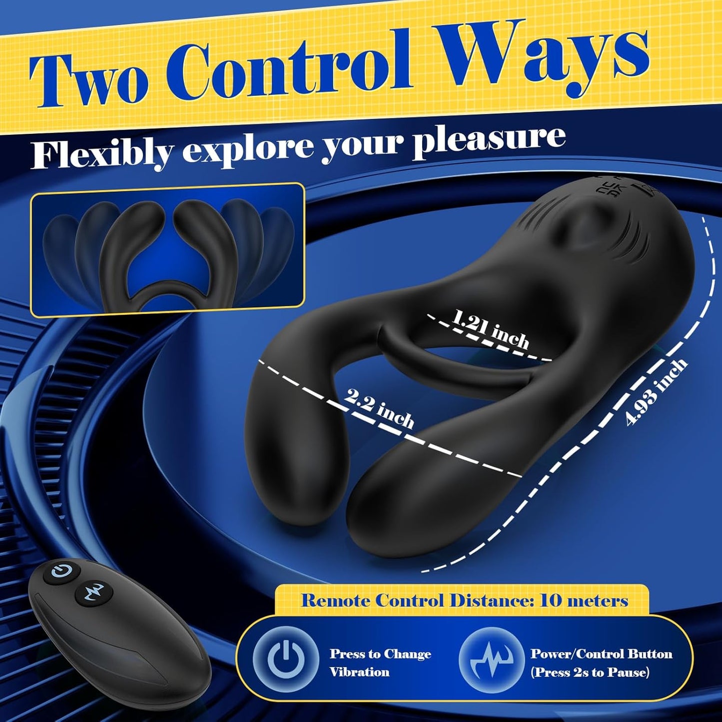 PulseLock 3 - in - 1 Vibrating Cock Ring with Remote - Vixen | Nova Network
