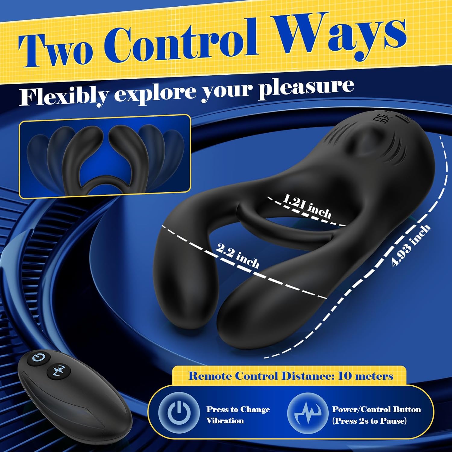 PulseLock 3 - in - 1 Vibrating Cock Ring with Remote - Vixen | Nova Network