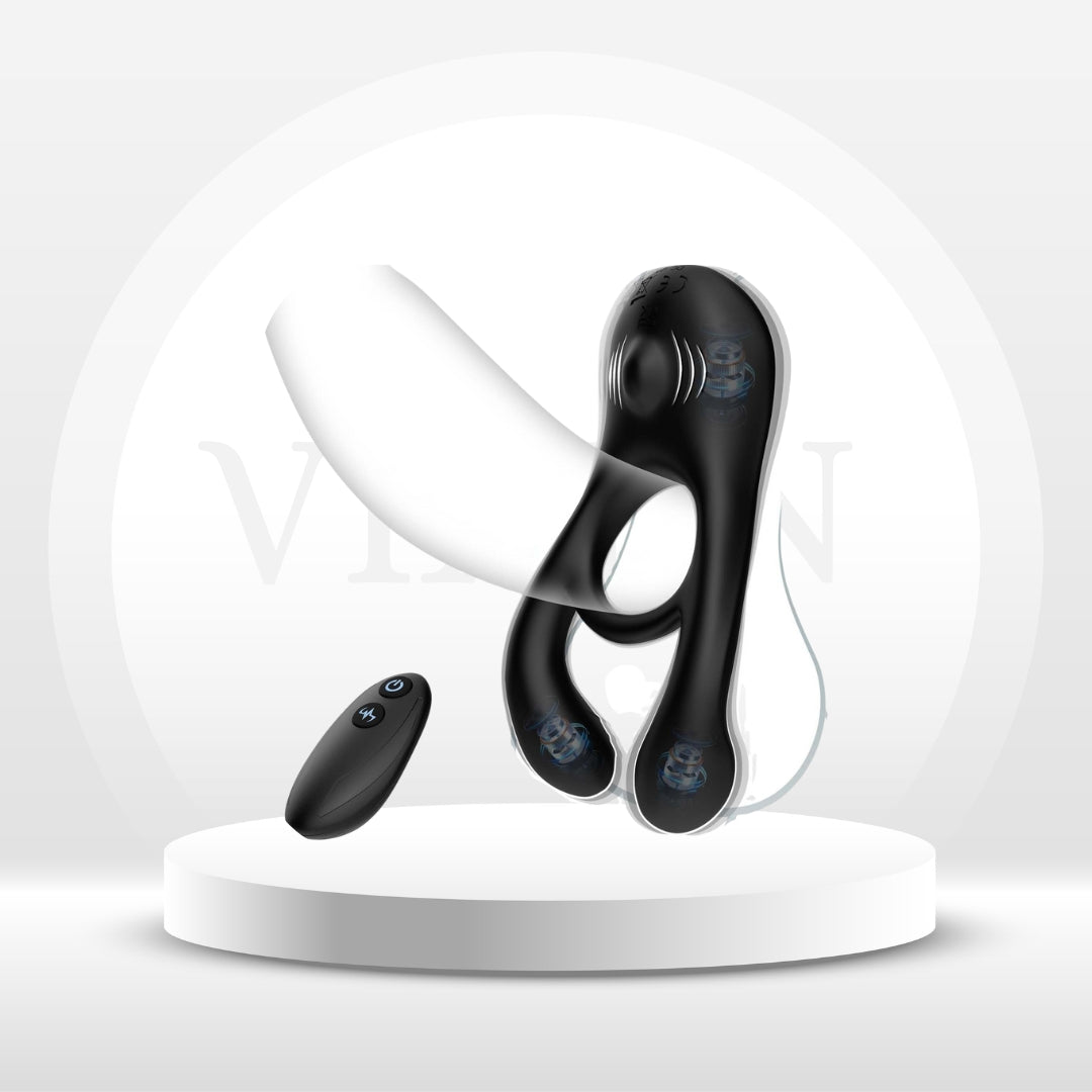 PulseLock 3 - in - 1 Vibrating Cock Ring with Remote - Vixen | Nova Network