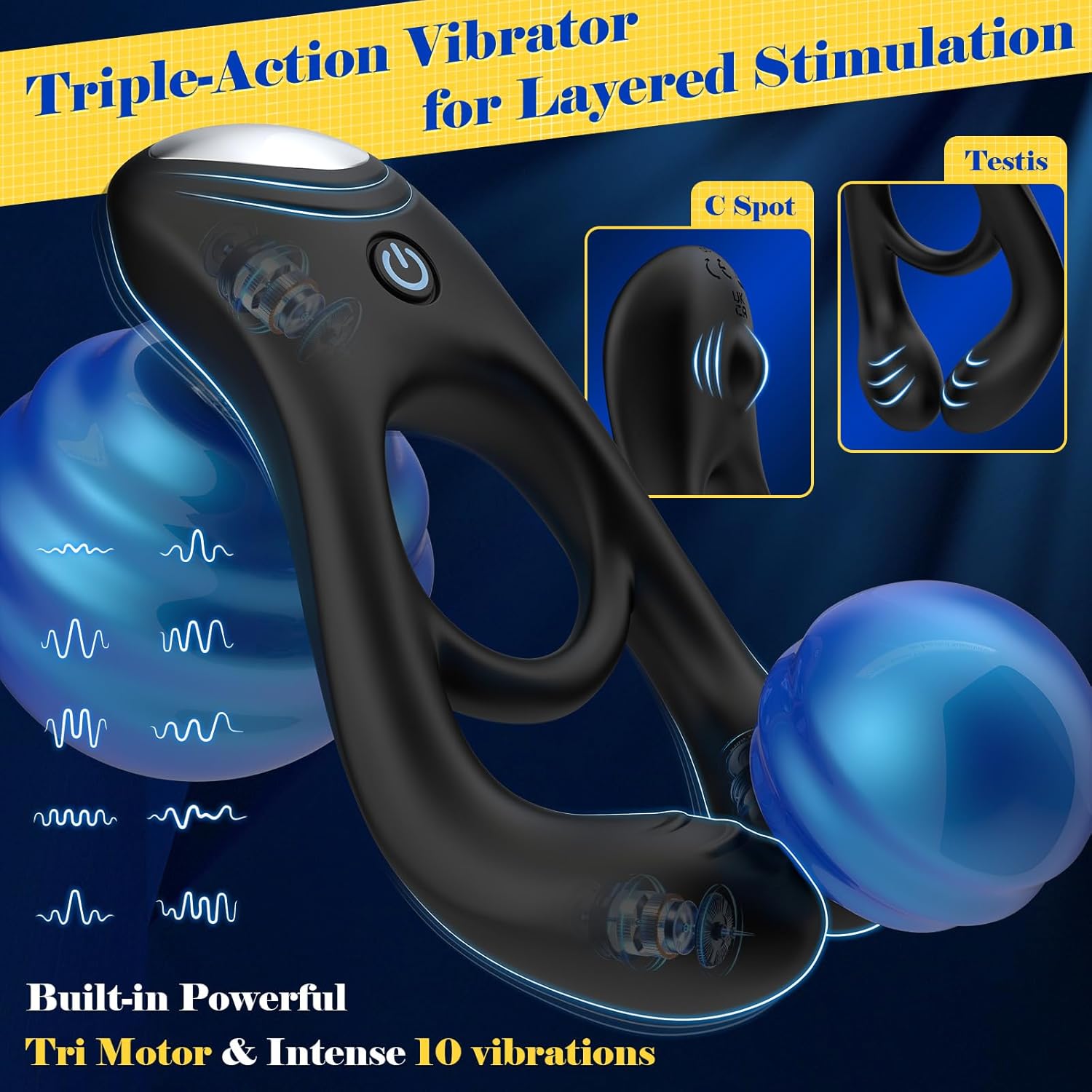 PulseLock 3 - in - 1 Vibrating Cock Ring with Remote - Vixen | Nova Network