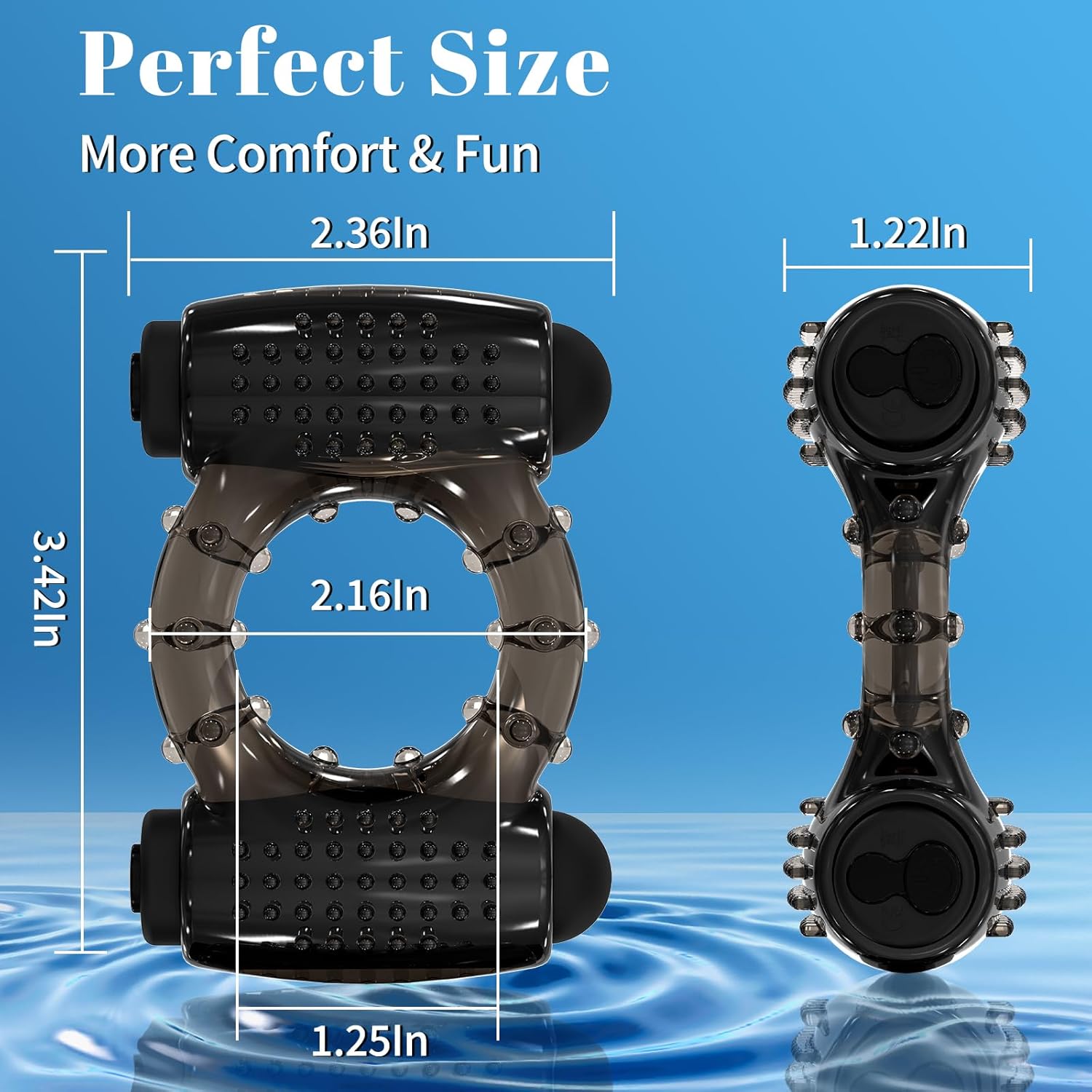 PulseRing Duo Cock Ring – Dual Bullet Vibrator - Vixen | Nova Network